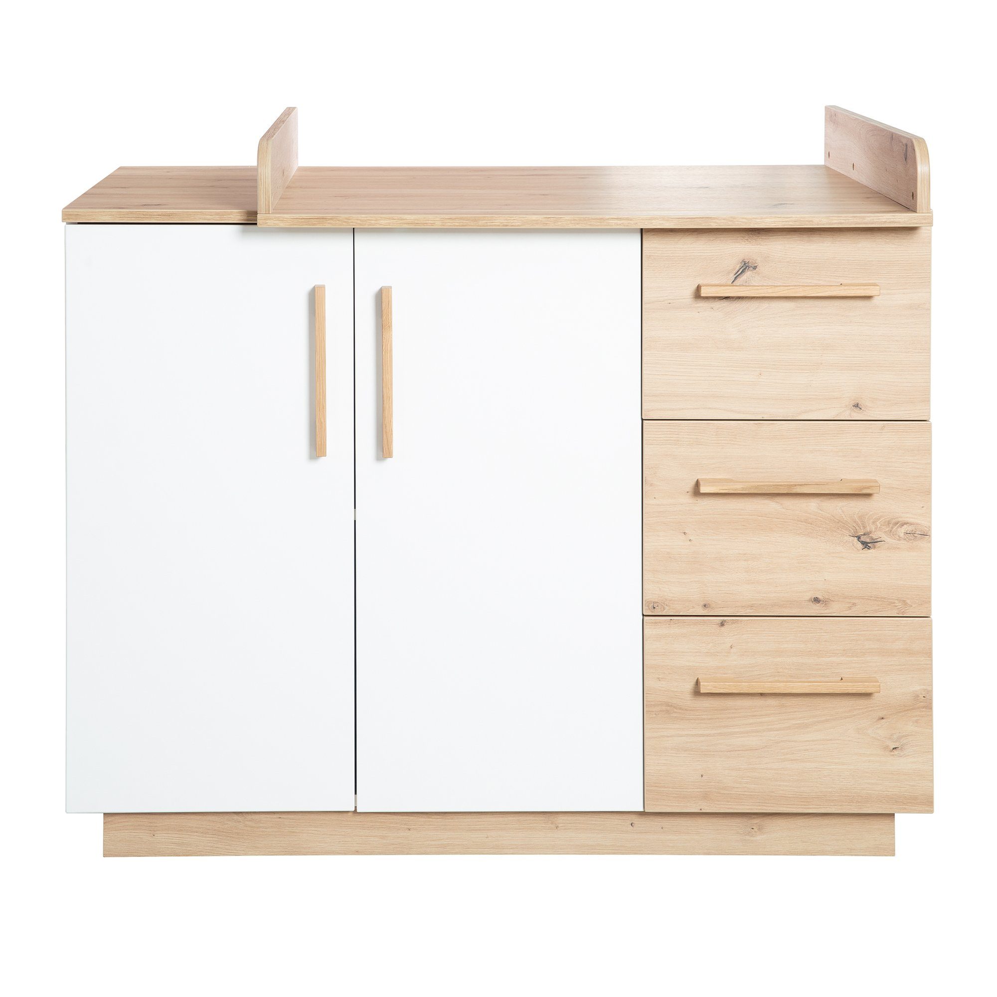 roba® Wickelkommode Lion, Wickeltisch 2-türig inkl. abnehmbarem Wickelansatz