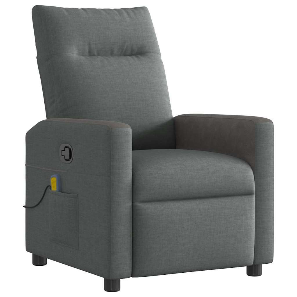vidaXL Sessel Massage-Relaxsessel, Stoff, Dunkelgrau (1-St)