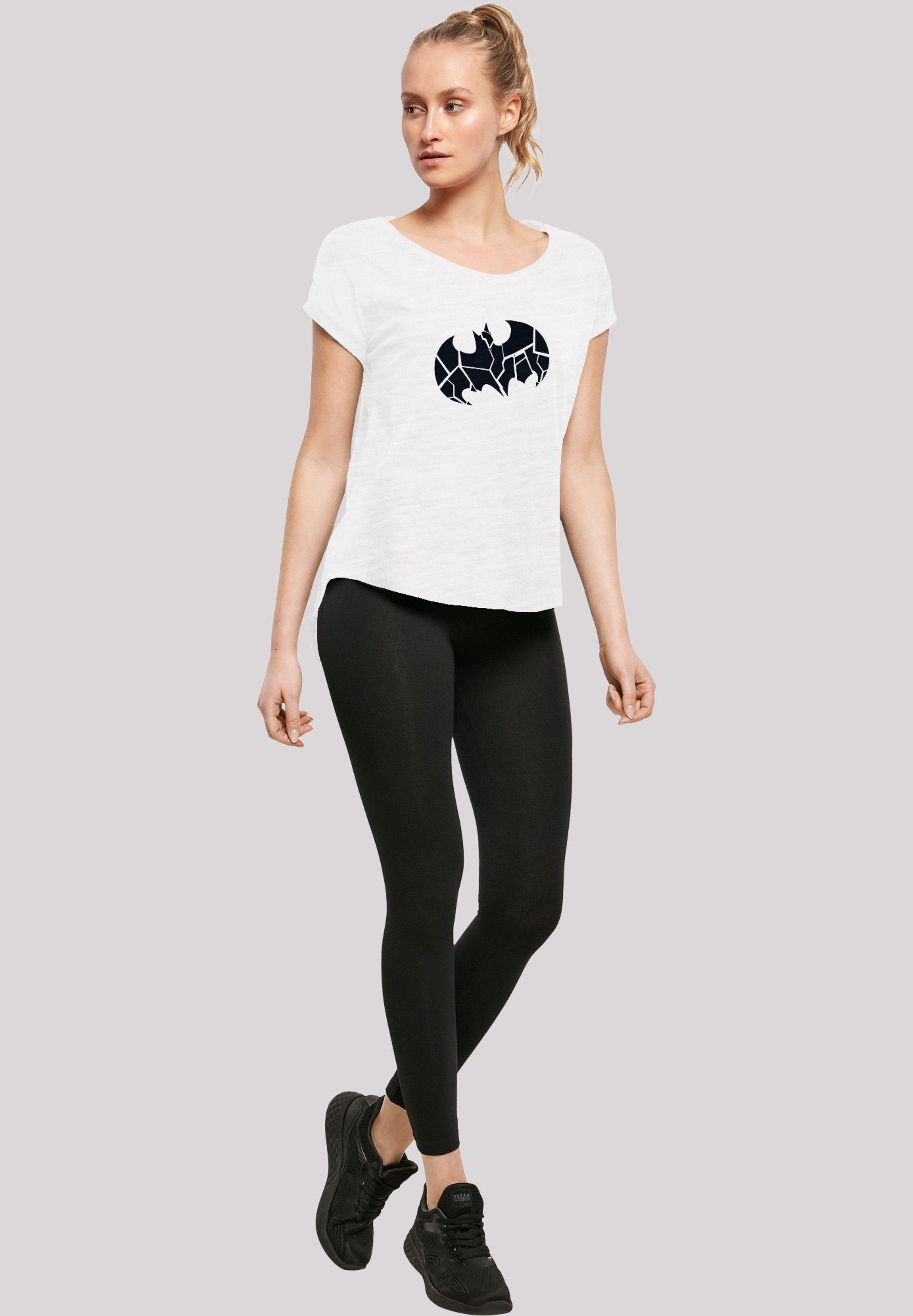 Damen Shirts F4NT4STIC T-Shirt Long Cut T-Shirt 'DC Comics Batman Logo shattered'