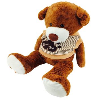 Sweety-Toys Kuscheltier Sweety Toys 5383 Kuschelbär Riesen-Teddybär mit Kapuzen 120 cm - Teddy in braun mit Pullover