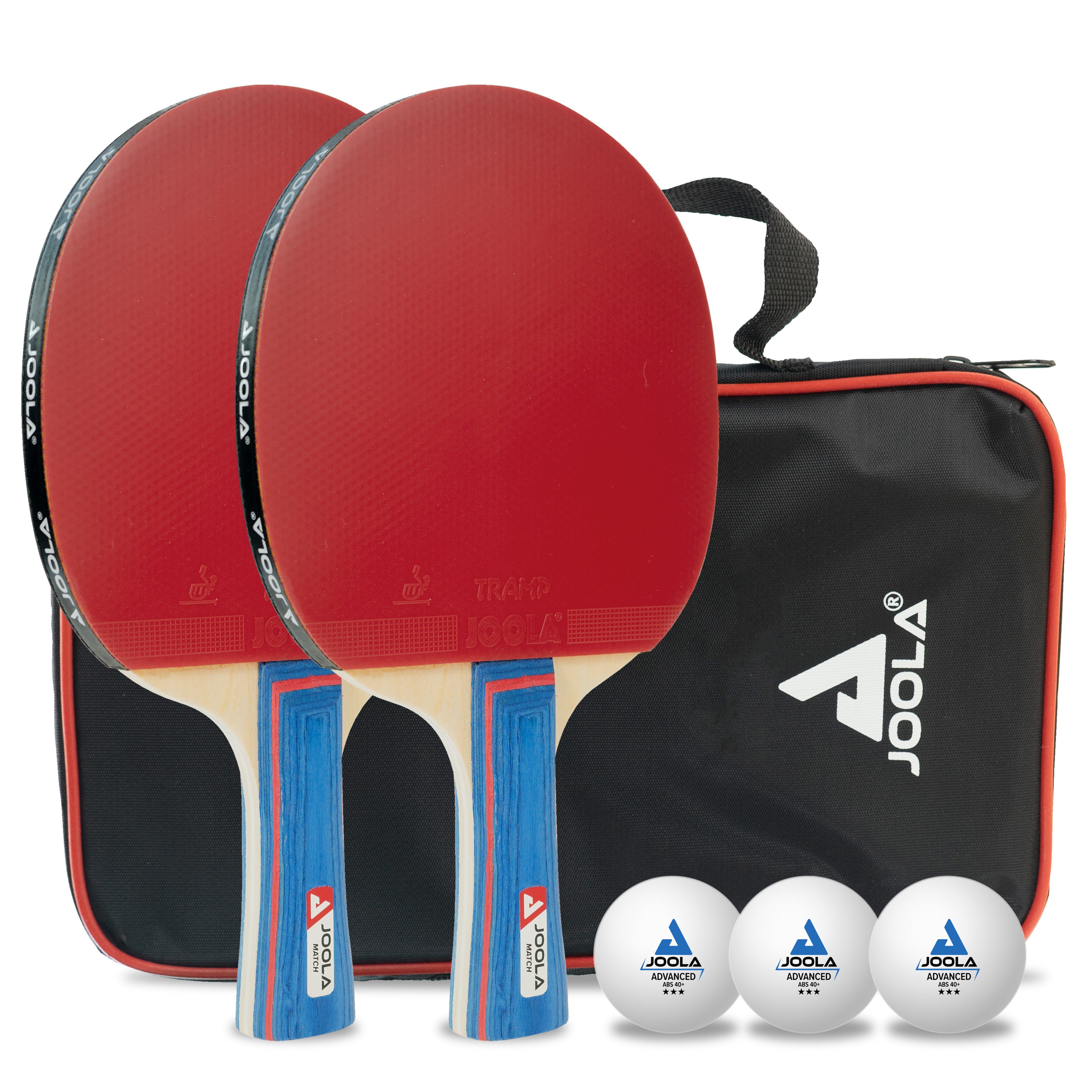 Joola Tischtennisschläger Set "Duo" (6-tlg., mit 2 Schlägern, 3 Bällen und Aufbewahrungstasche)