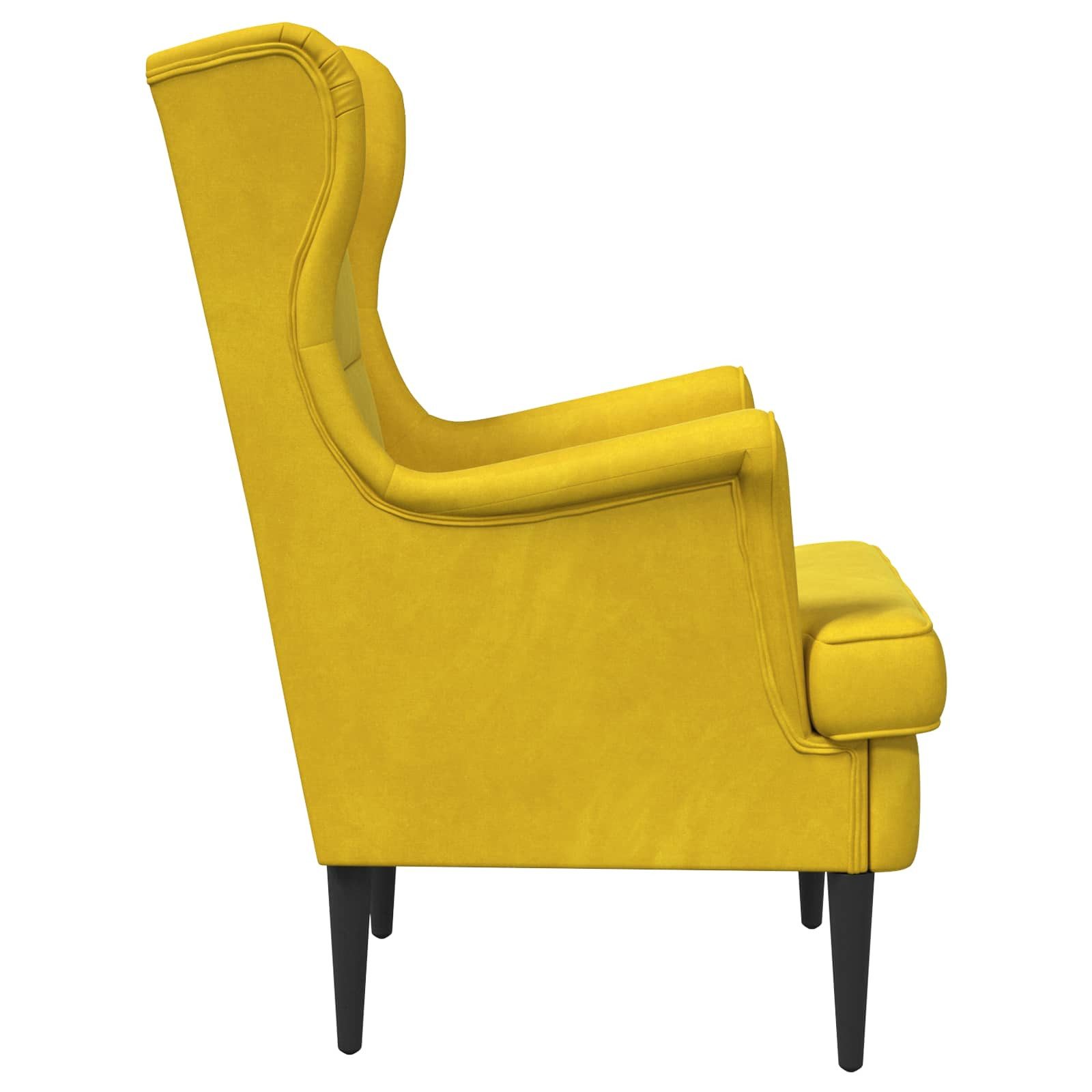 vidaXL Sessel Sessel Gelb Samt (1-St)