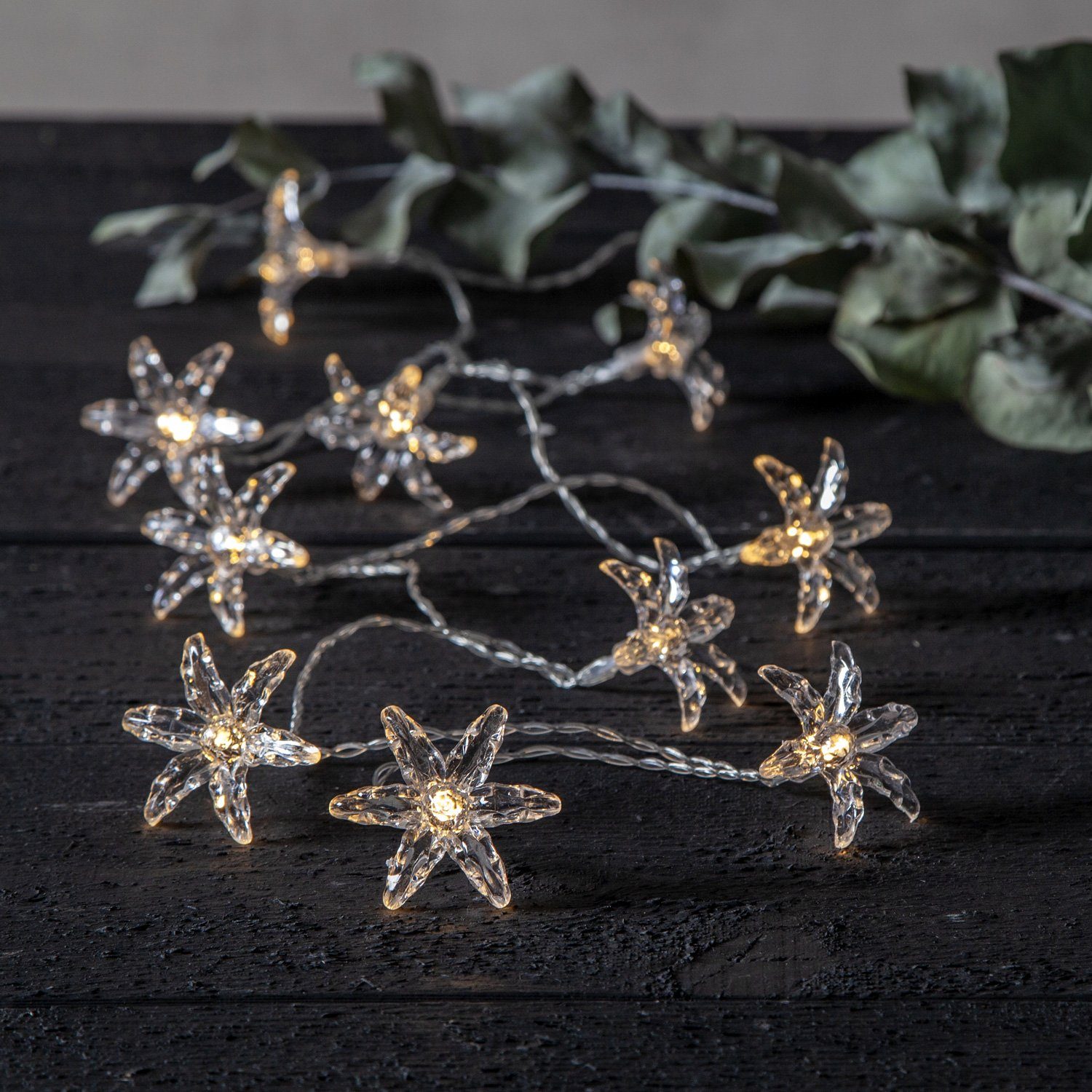 MARELIDA LED-Lichterkette Blumen 10 LED 1,35m Timer Dekolichterkette Weihna günstig online kaufen