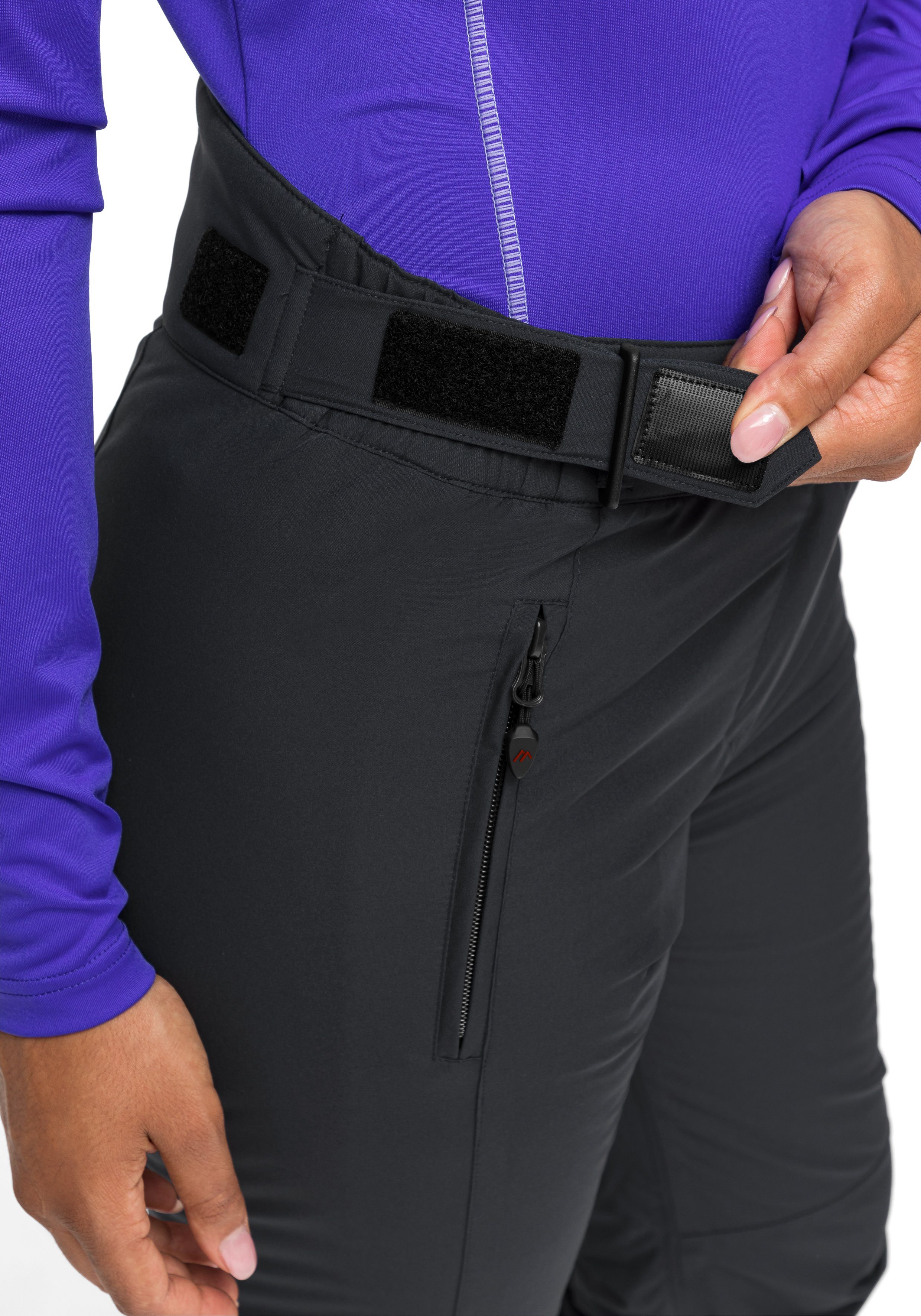 Maier Sports Skihose Vroni slim Damen Schneehose, wind- und wasserdicht, 2 RV-Taschen, Slim Fit