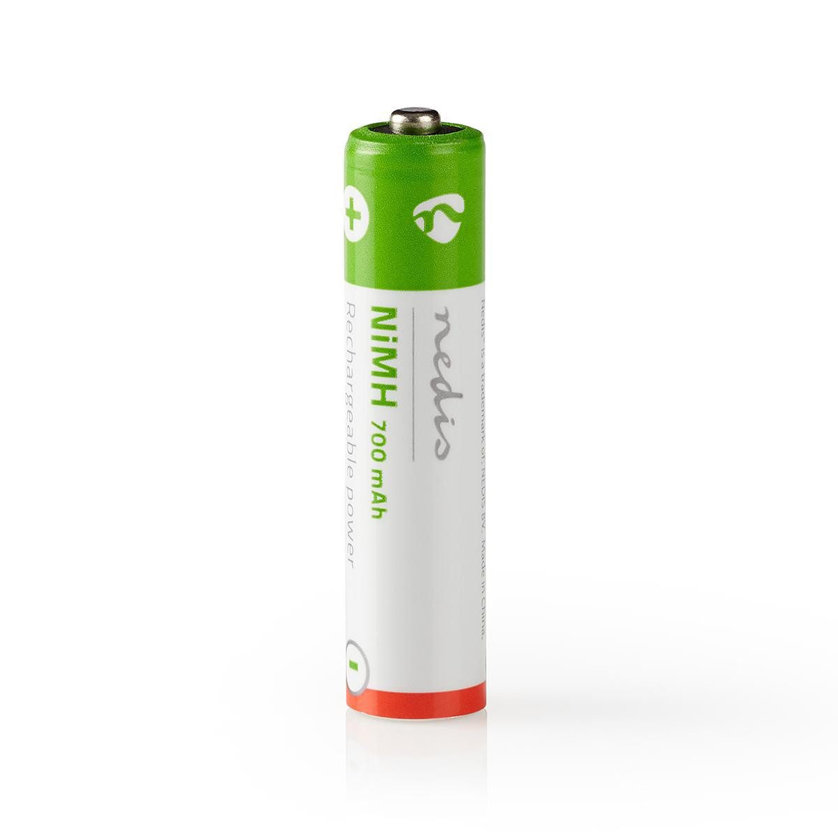 Nedis BANM7HR032B Bleiakkus AAA 700 mAh (2 St), NiMH-Akkus, wiederaufladbar, für Geräte und Spielzeug