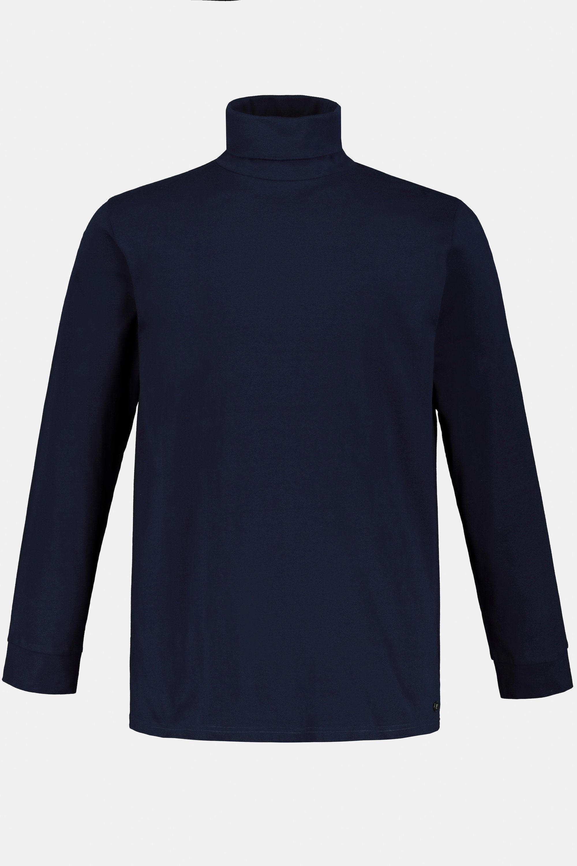 Herren Shirts JP1880 Rundhalsshirt Rollkragen-Shirt Basic Jersey lange Ärmel