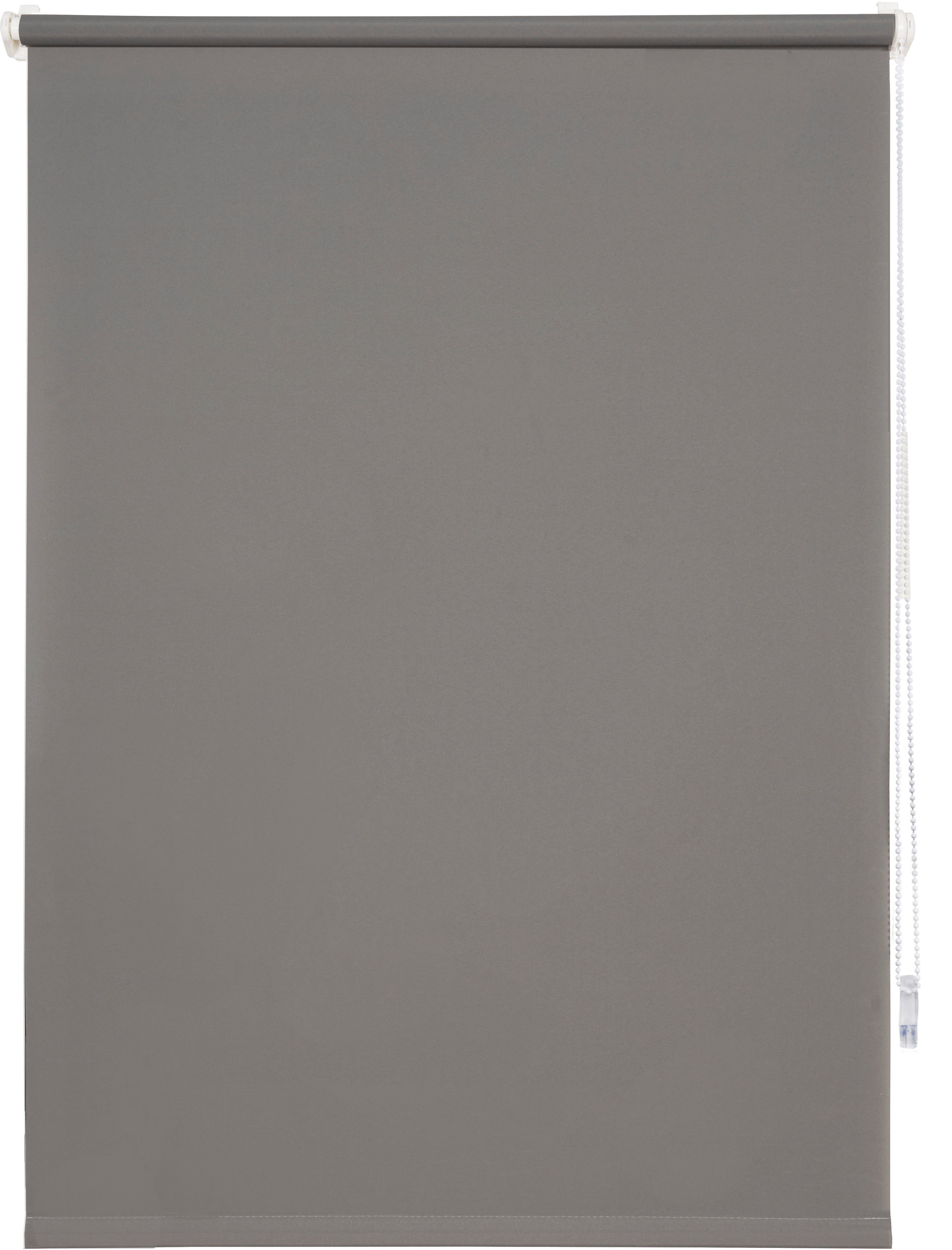 Seitenzugrollo Win, grau verschraubt, mit mydeco, ab Breite 120cm Lichtschutz, freihängend, Bohren