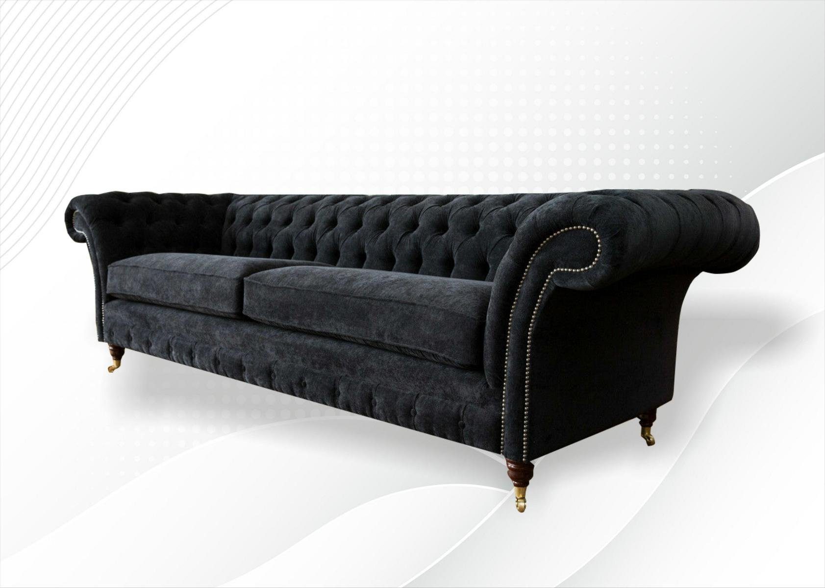 JVmoebel Design 4 Chesterfield-Sofa, Chesterfield Sitzer Sofa cm 265 Couch Sofa