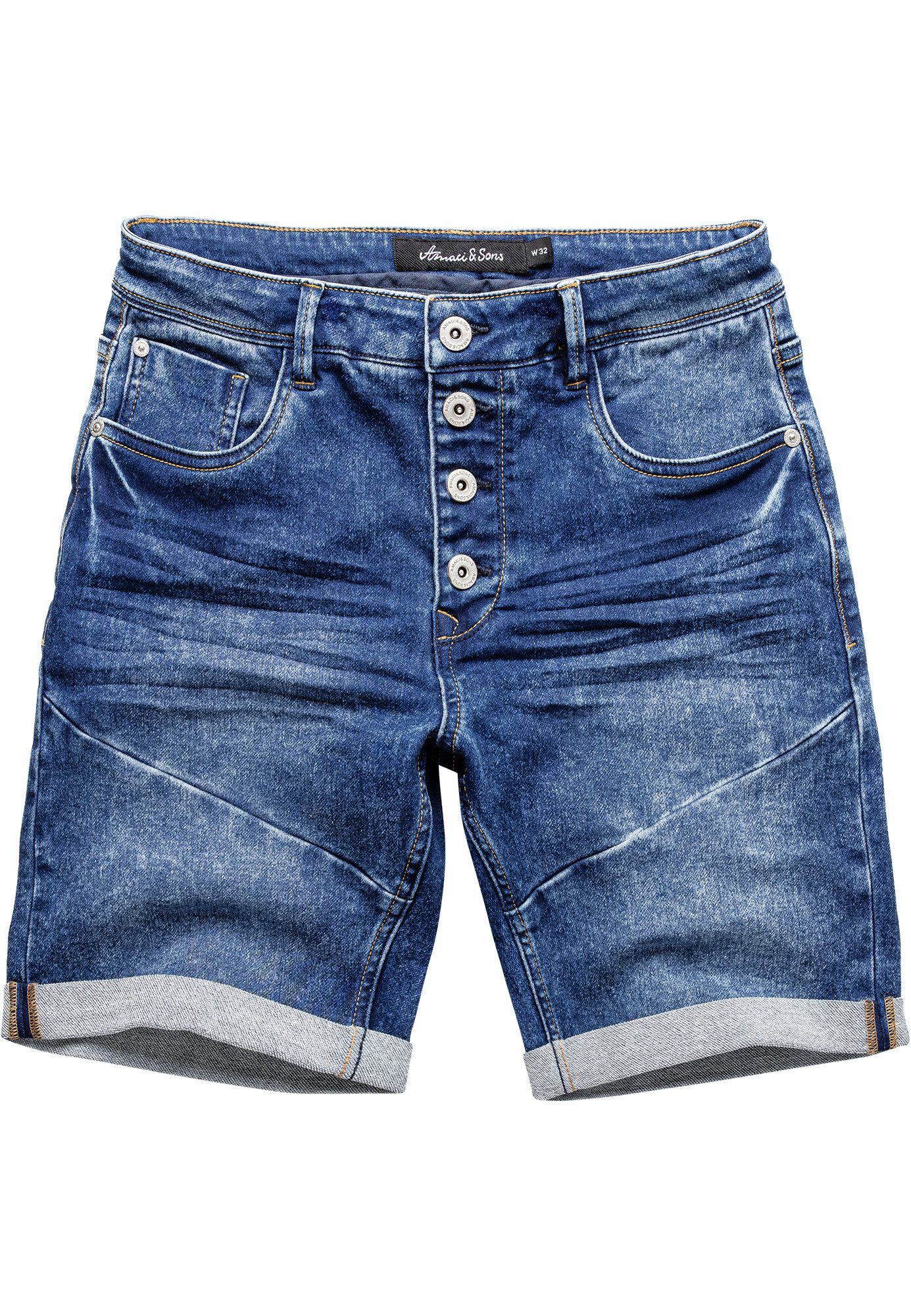 Amaci&Sons Jeansshorts NILES Jeansshorts Herren Bermuda Jeans Short Hose Re günstig online kaufen