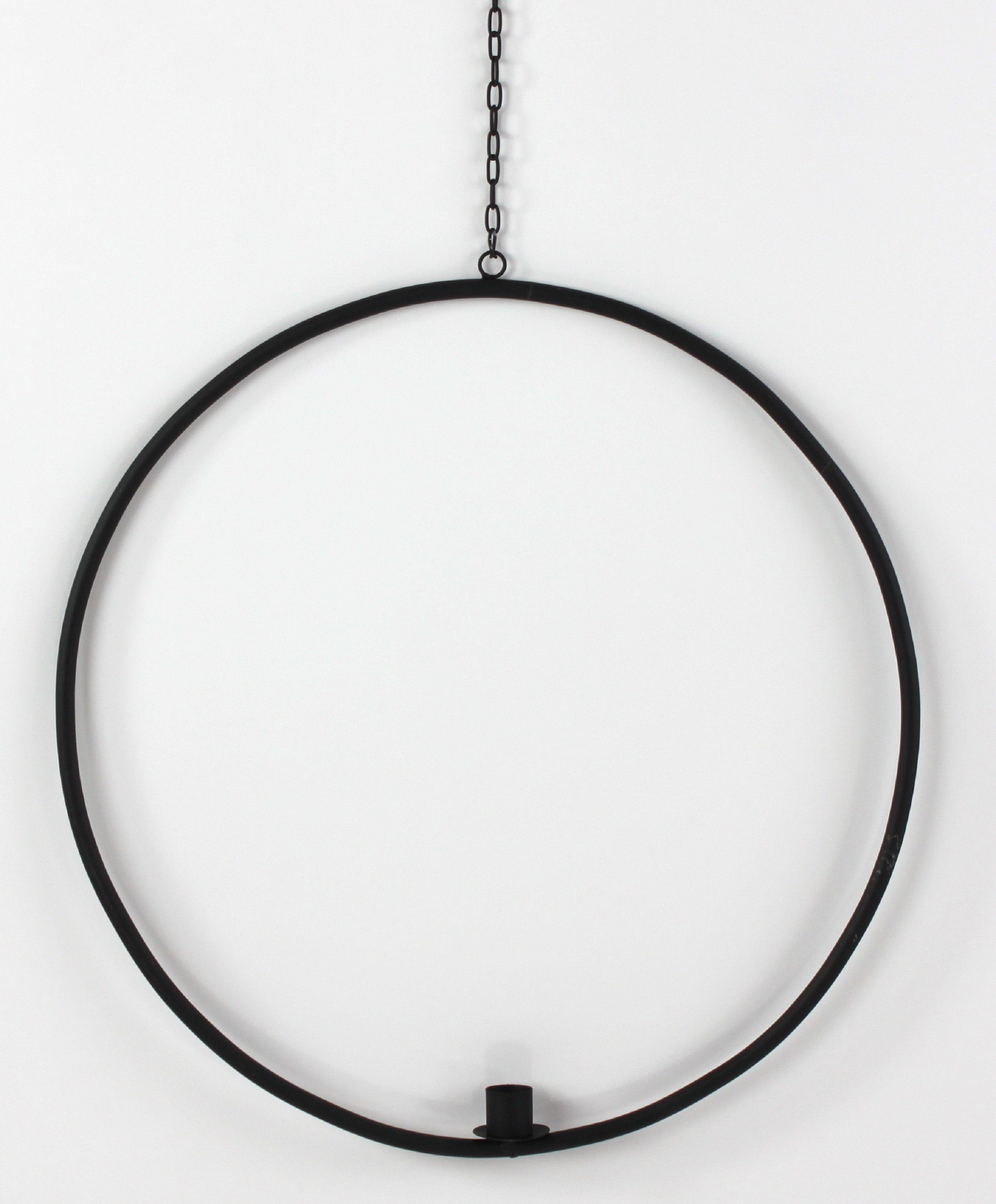 Werner Voß Windlicht Metall Ring hängend schwarz Ø36cm Kerzen Halter Weihnachten Aufhänger