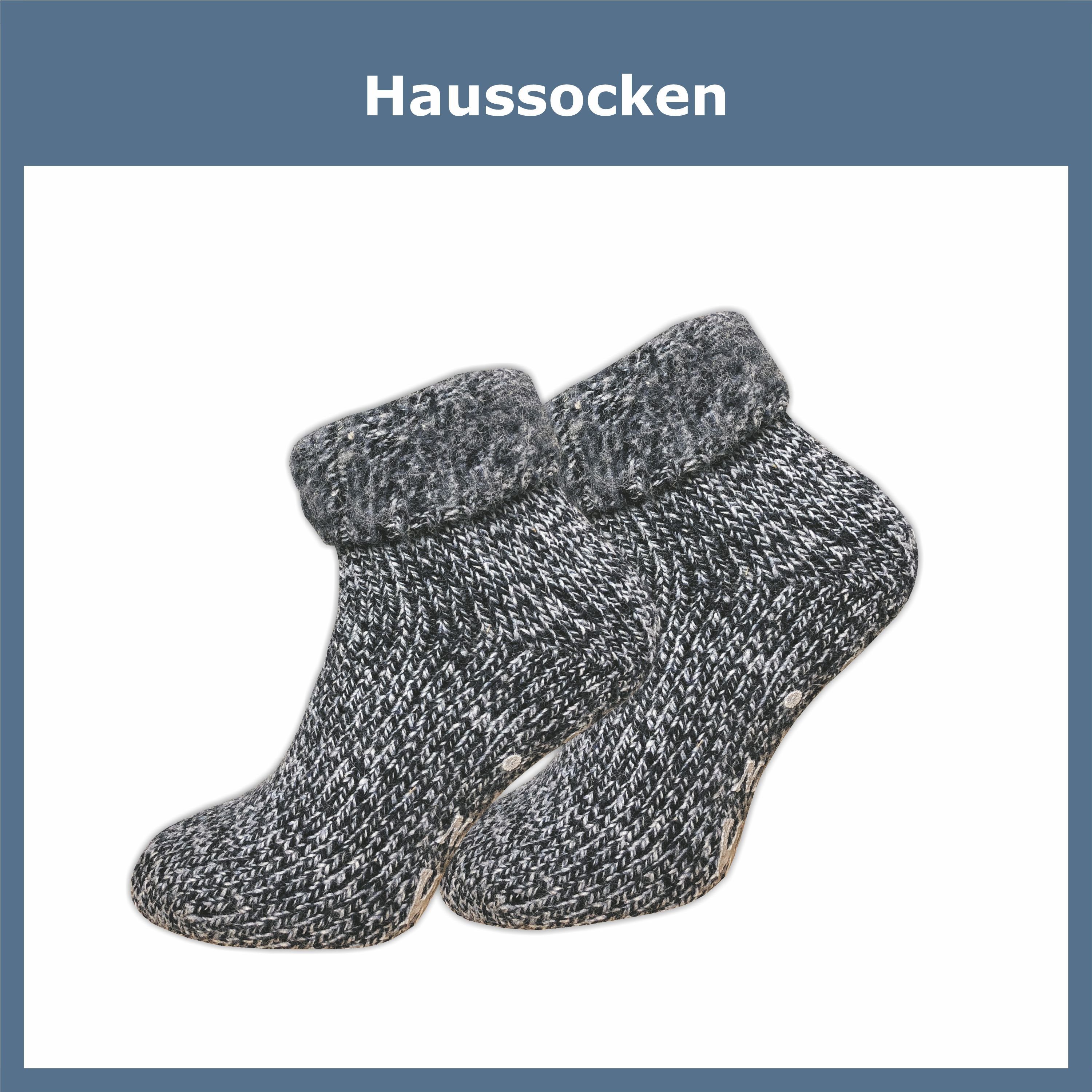GAWILO ABS-Socken für Damen - kalte & Füße (1 Wolle extra - weich blau Paar) kuschelige mit gegen Noppen Hausschuhsocken hilft warme & Rutschfeste