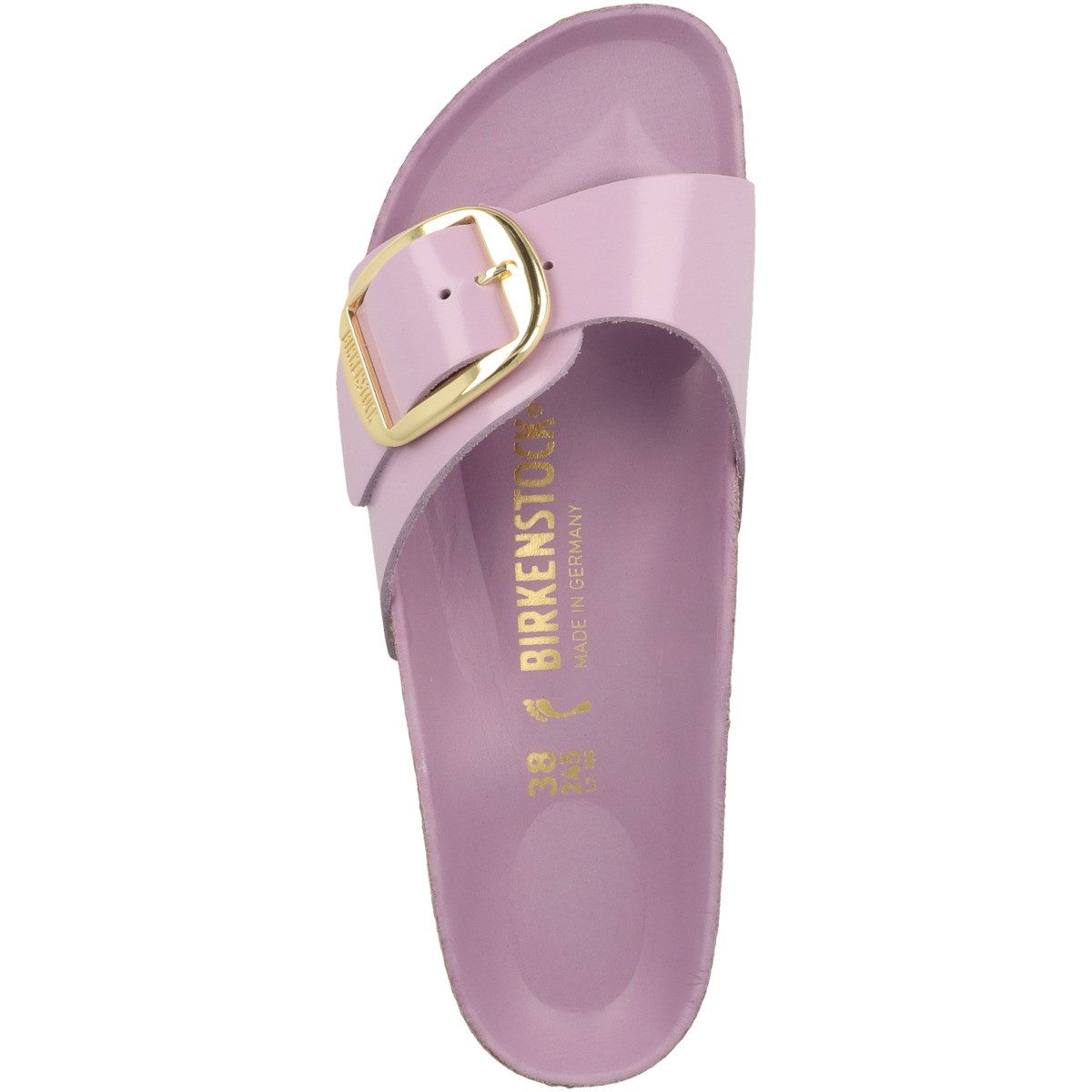 Birkenstock Madrid Big Buckle Gold Naturleder Lack schmal Sandale Sandalett günstig online kaufen