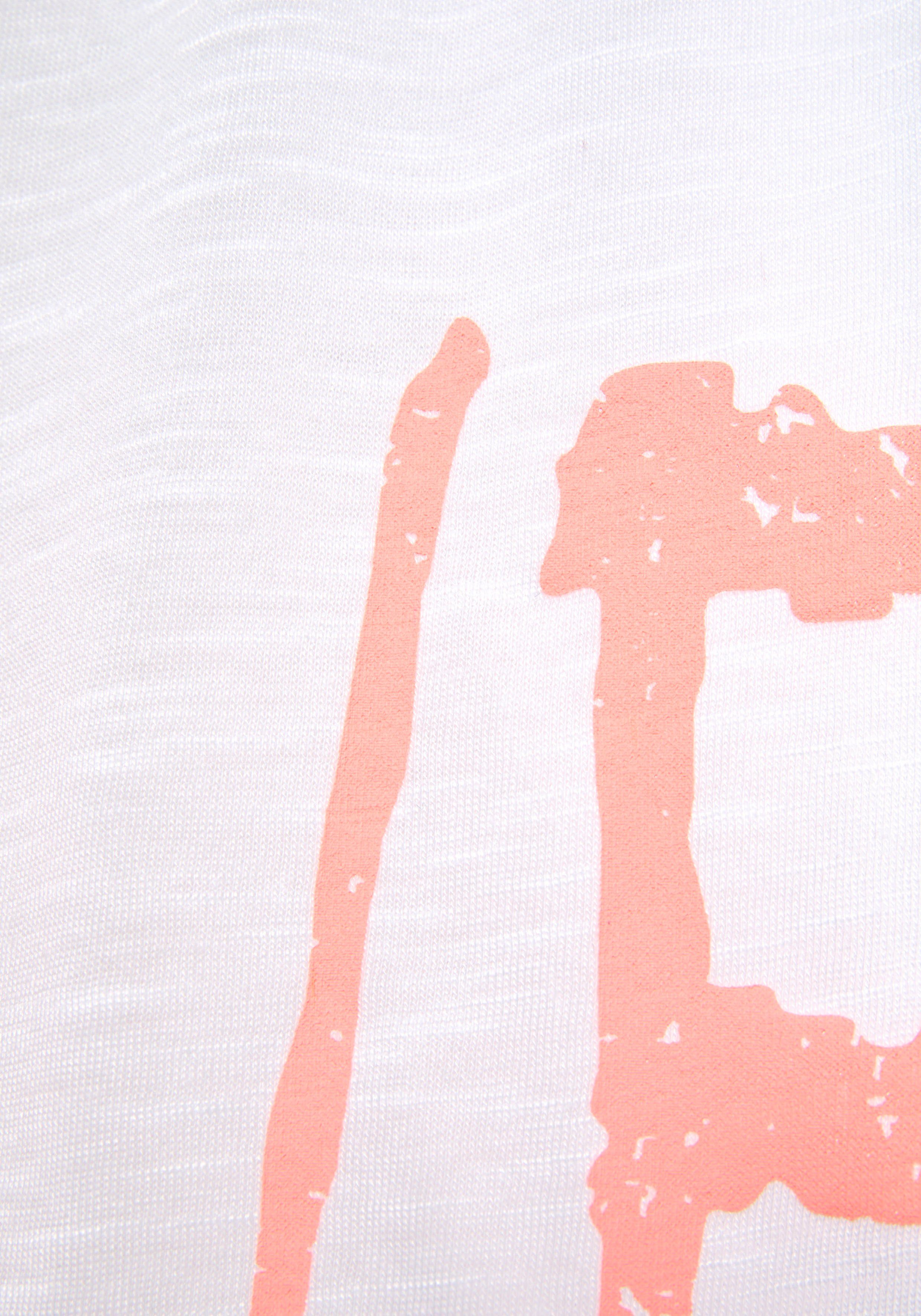 Vivance by Lascana V-Shirt mit Neonprint, T-Shirt, Strandshirt in lockerer Passform – Bild 4 von 5