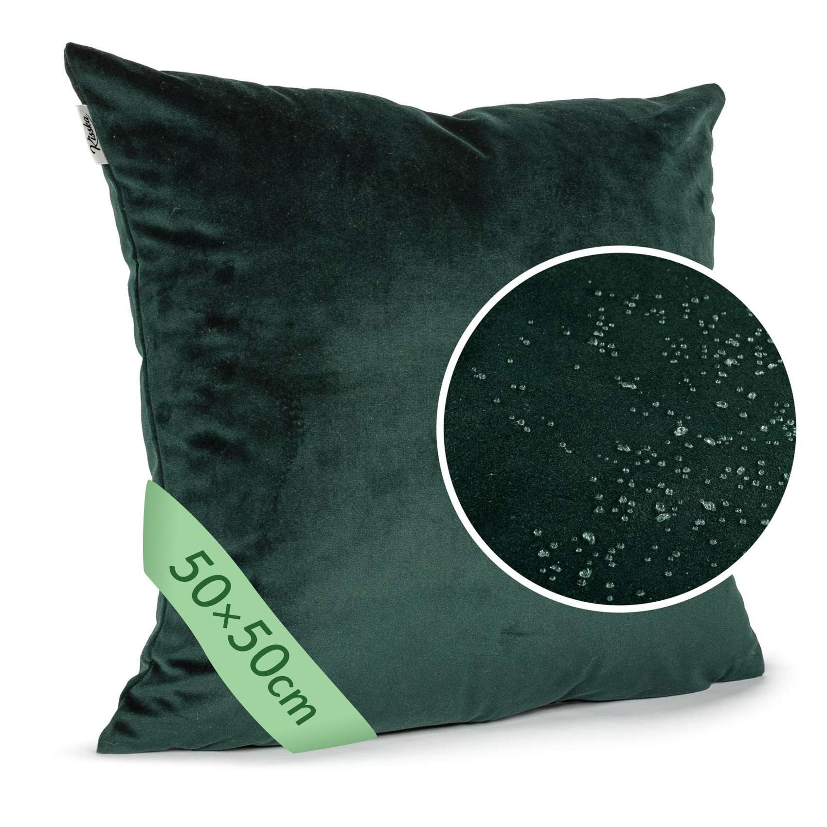 ANRO Декоративні подушки Подушкиhülle MIT oder OHNE Füllung Подушкиbezug Zierkissen, Подушкиhülle in 50x50cm ohne Füllung Smaragdgrün