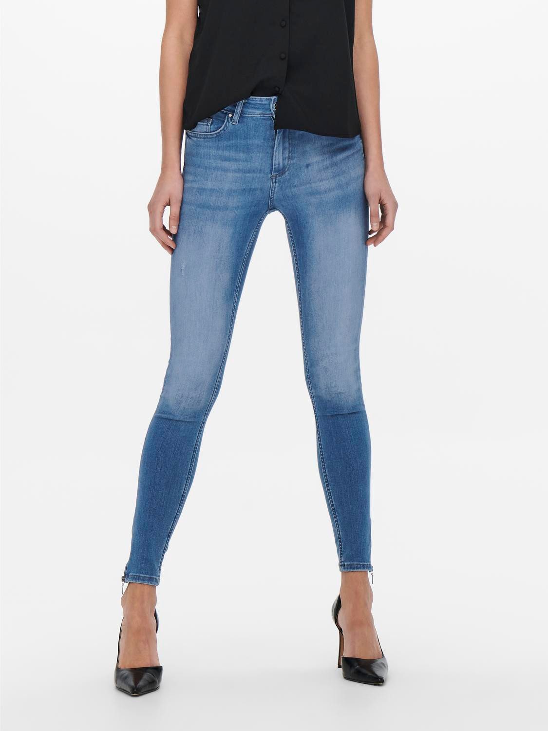 Skinny-fit-Jeans ONLBLUSH MID SKINNY ANKLE ZIP DNM BOX