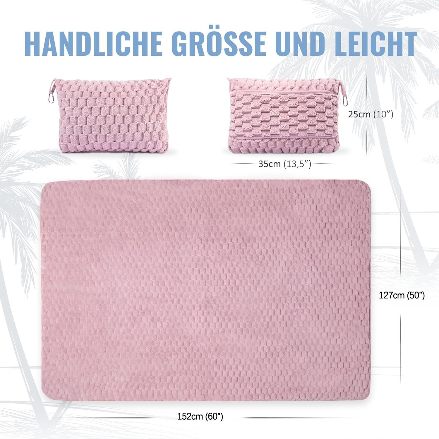 Auledio Reisekissen Packbare Reisedecke & Kissen – für Flugzeug, Auto (Erw. günstig online kaufen