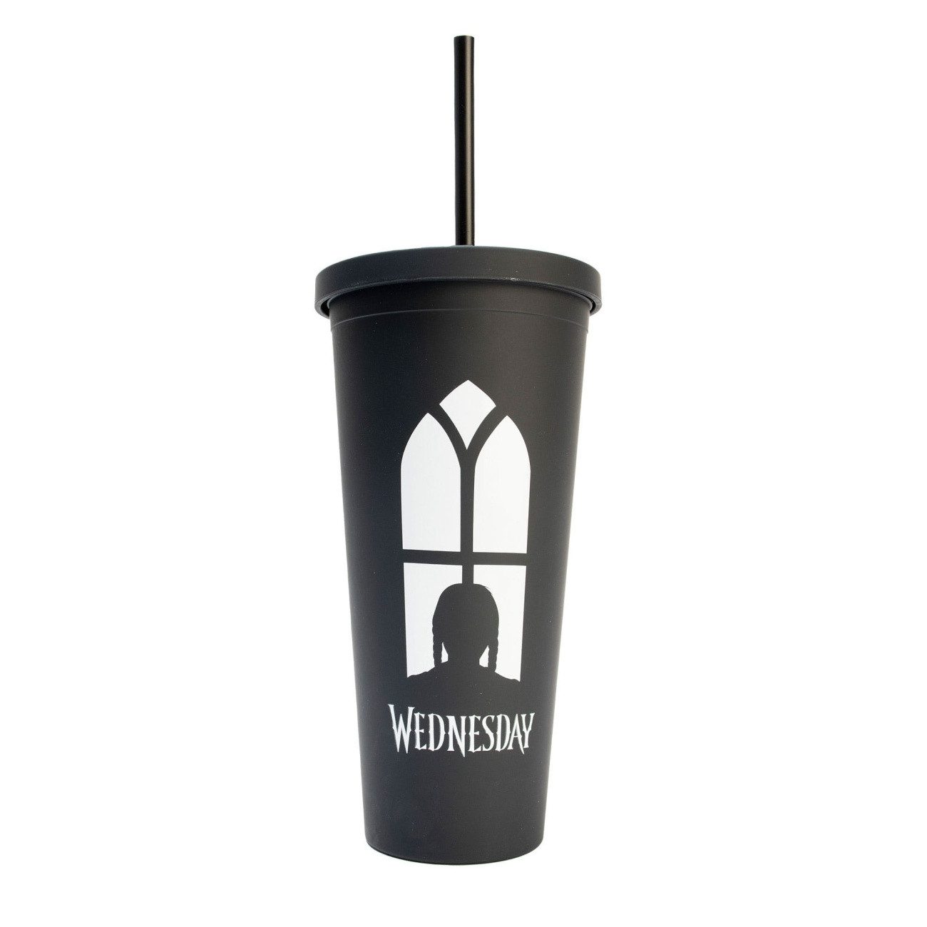 Blue Sky Designs Tumbler-Glas Wednesday Tumbler mit Trinkhalmen 485 ml