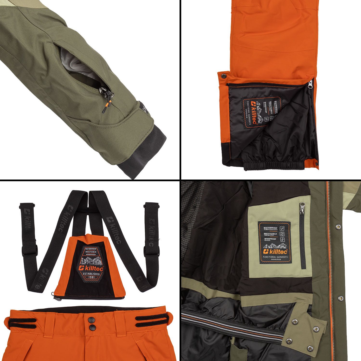 Killtec Skianzug für Jungen Alpin Skijacke + Skihose, wasserdicht - winddicht - atmungsaktiv - mit Schneefang