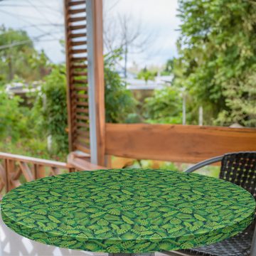 Abakuhaus Tischdecke Rundum-elastische Stofftischdecke, Dschungel-Laub Tropic Hawaii Blätter