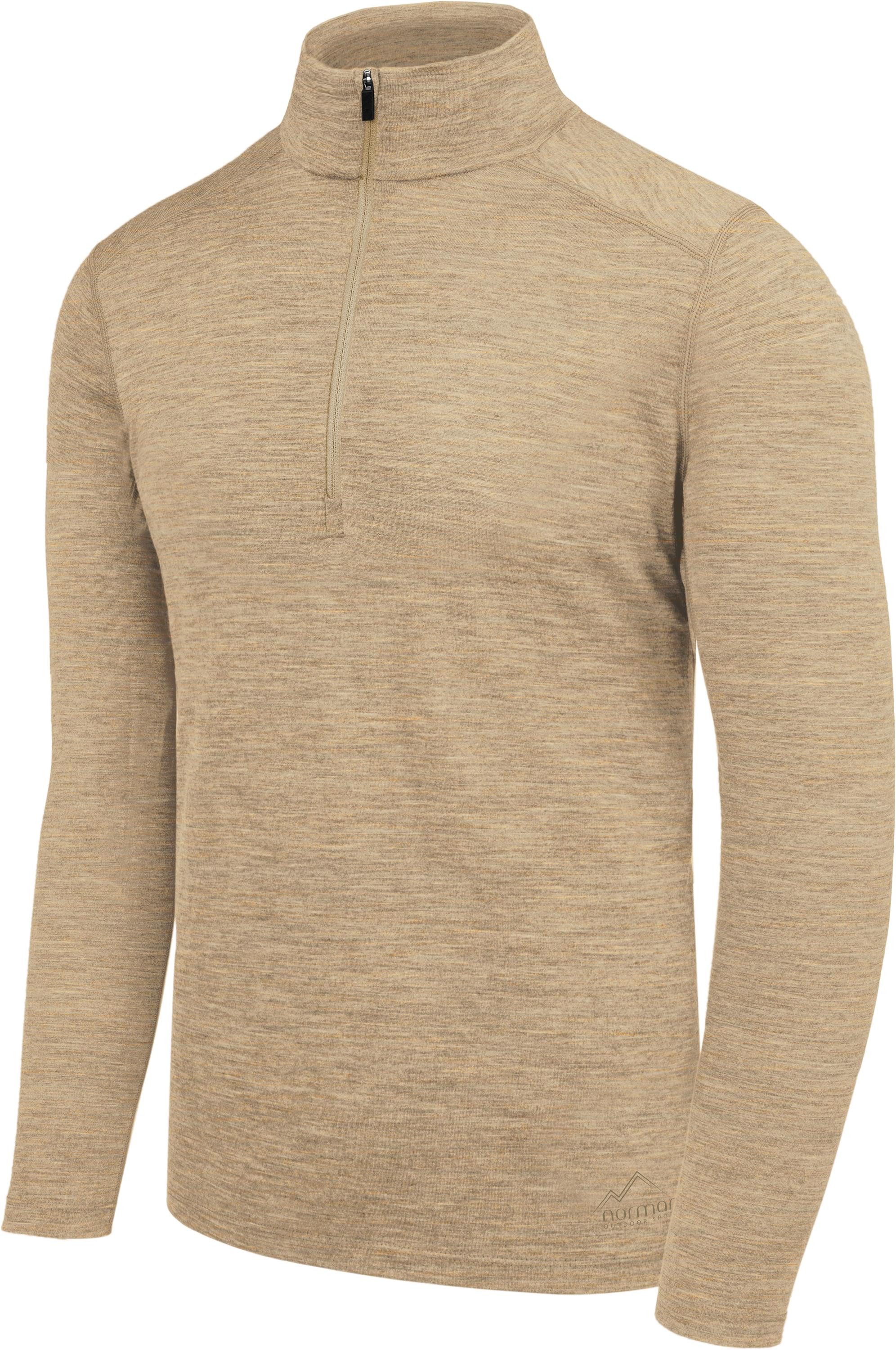 normani Langarmshirt Herren Merino Langarm mit 1/4 Zipper Canberra Merino Winter Outdoor Ski Pullover - Aus Merinowolle – Bild 2 von 4