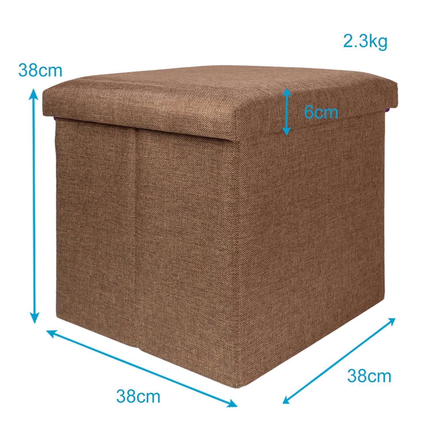 Intirilife Sitzhocker (Sitzwürfel mit Stauraum 38x38x38 günstig online kaufen