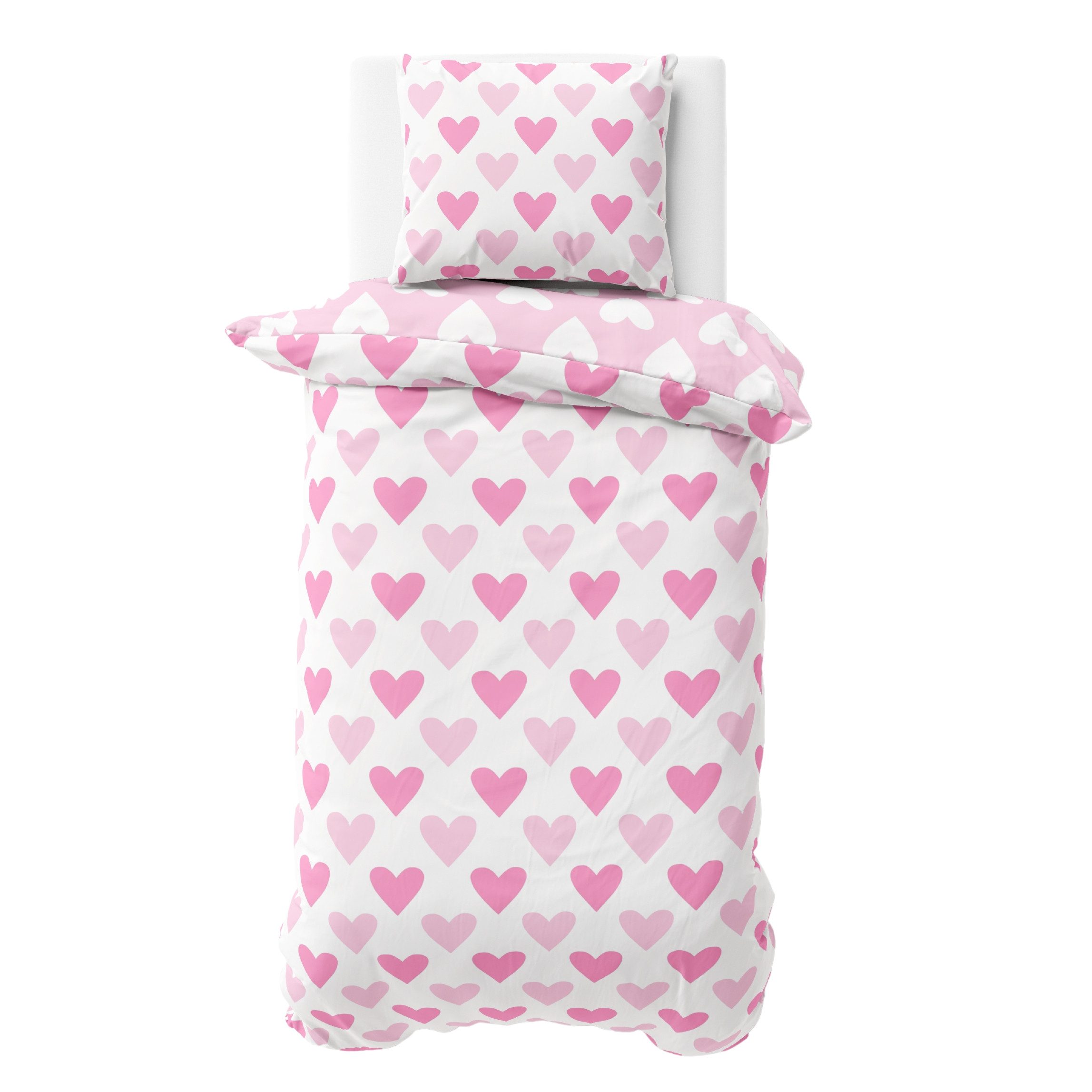 MTOnlinehandel Bettwäsche Herzklopfen Biber/ Flanell in 2 Größen, rosa pink günstig online kaufen