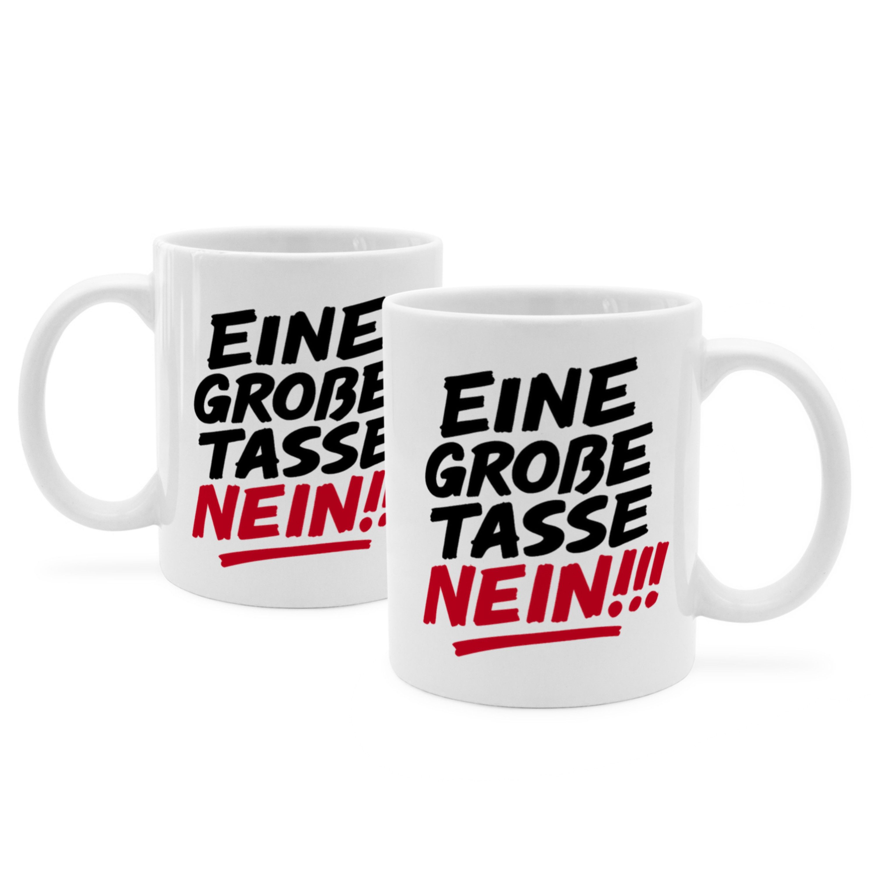 PhotoFancy Tasse mit lustigem Spruch 'NEIN' - Sprüchetasse, Tasse Standard - Weiß