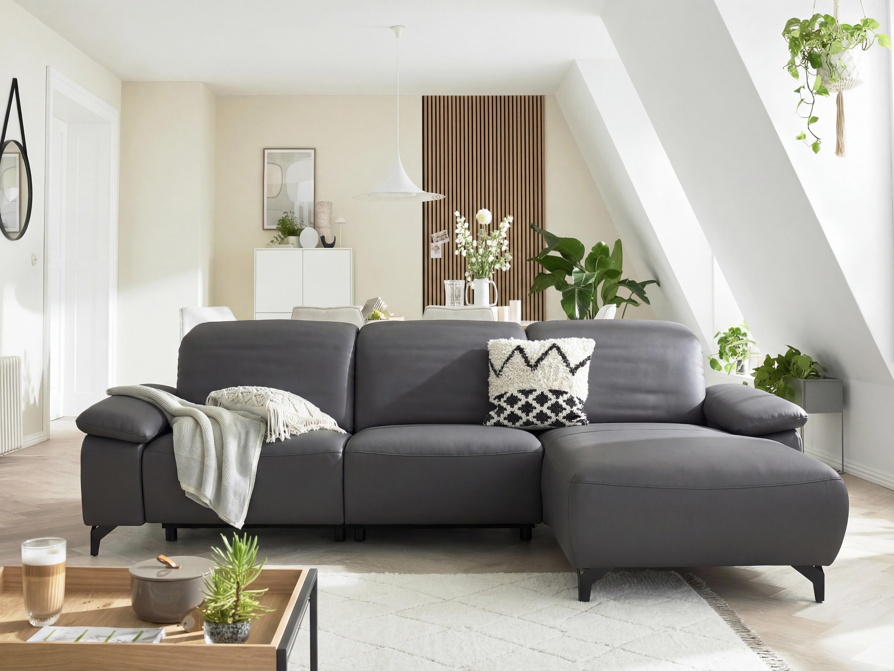 Musterring Ecksofa MR370, 3 Teile, Farbe, Material, Sitzkomfort und Funktion wählbar, Maße 280 x 180 cm