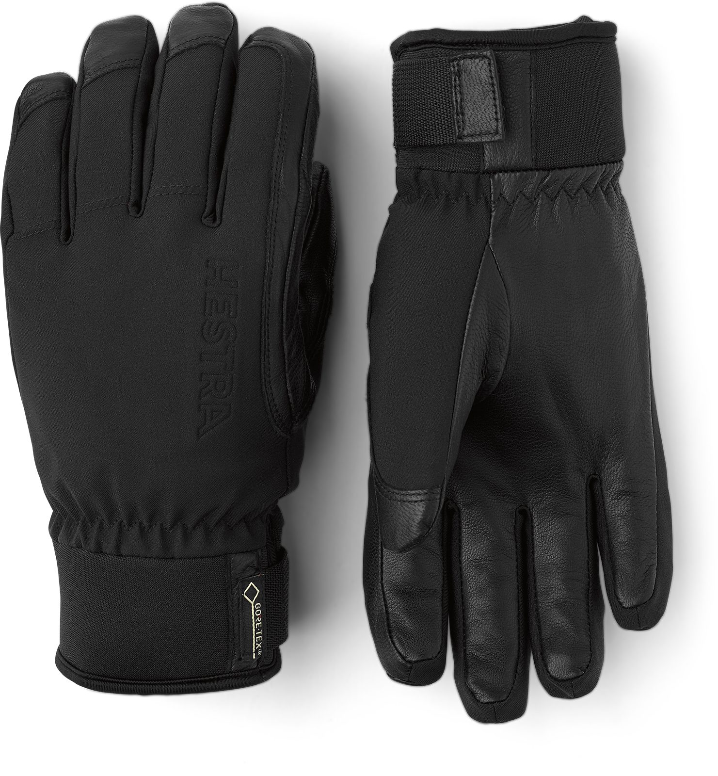 Skihandschuhe Alpine Short GoreTex - 5 Fing. 100- Black