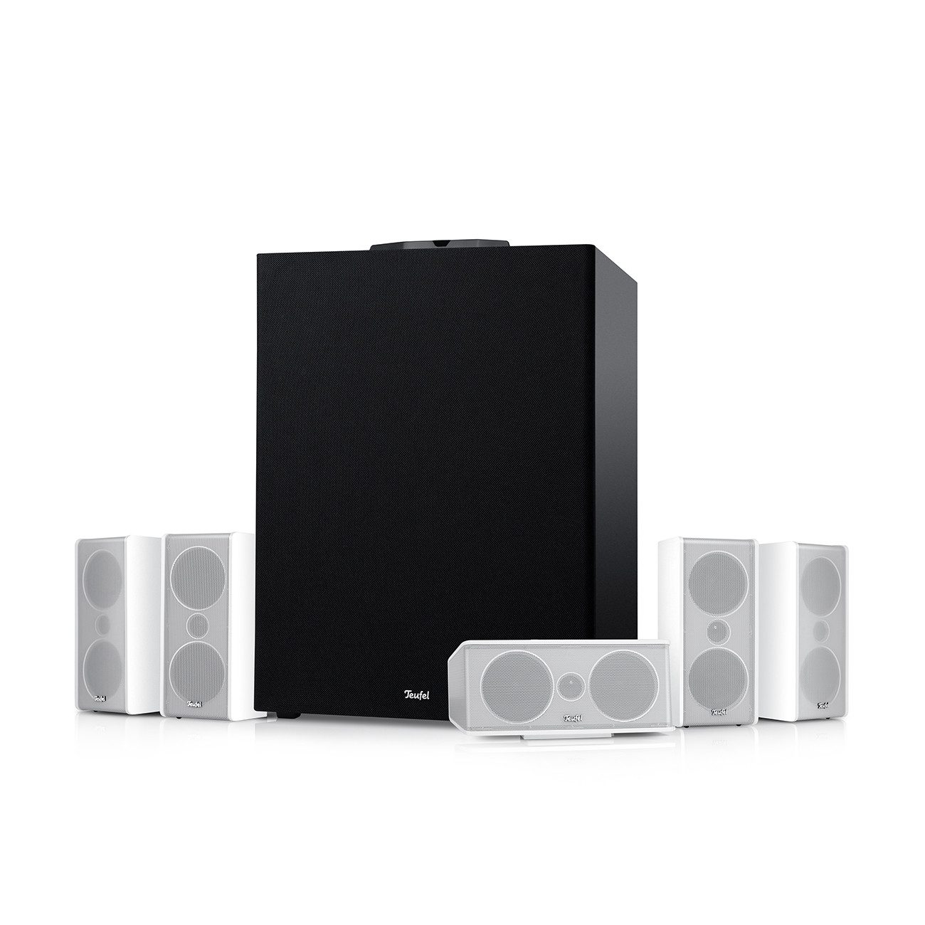 Teufel CONSONO 35 CONCEPT Surround Power Edition "5.1-Set" Lautsprechersystem (Bluetooth, HDMI, AUX, 150 W, Integrierter AV-Receiver mit Bluetooth 5.0 Qualcomm® aptX™, sowie HDMI)