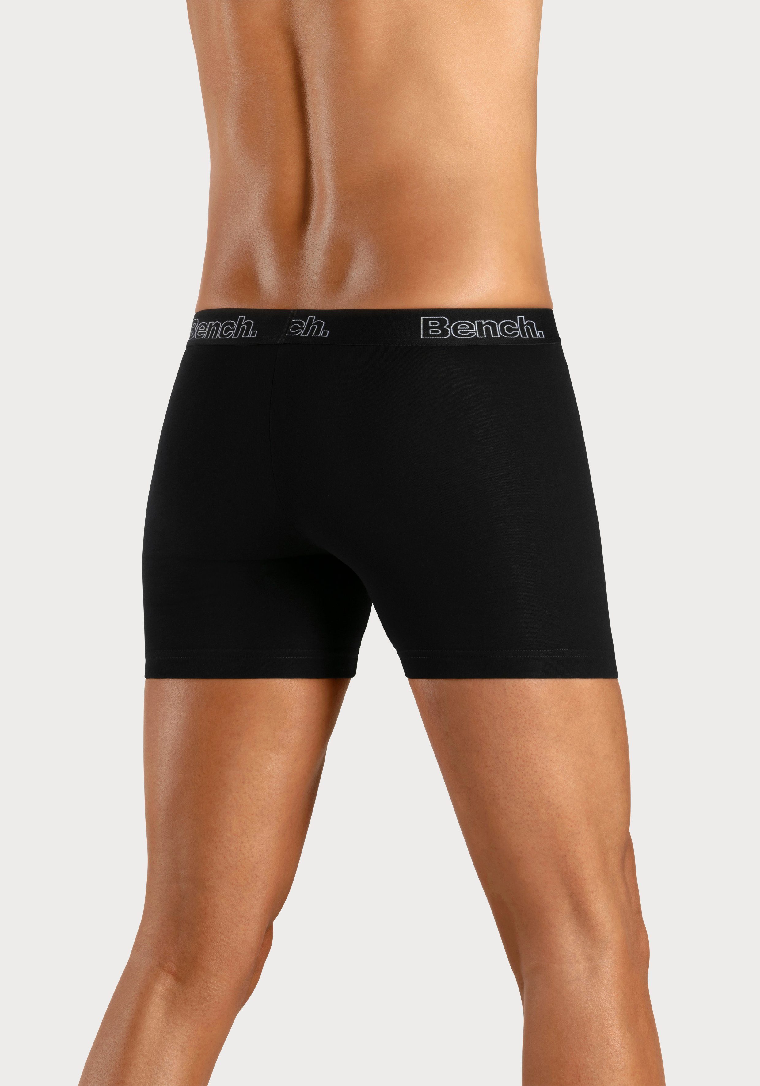 Bench. Langer Boxer Boxershorts für Herren (Packung, 4-St) Unterhosen mit Logoschriftzug im Bund