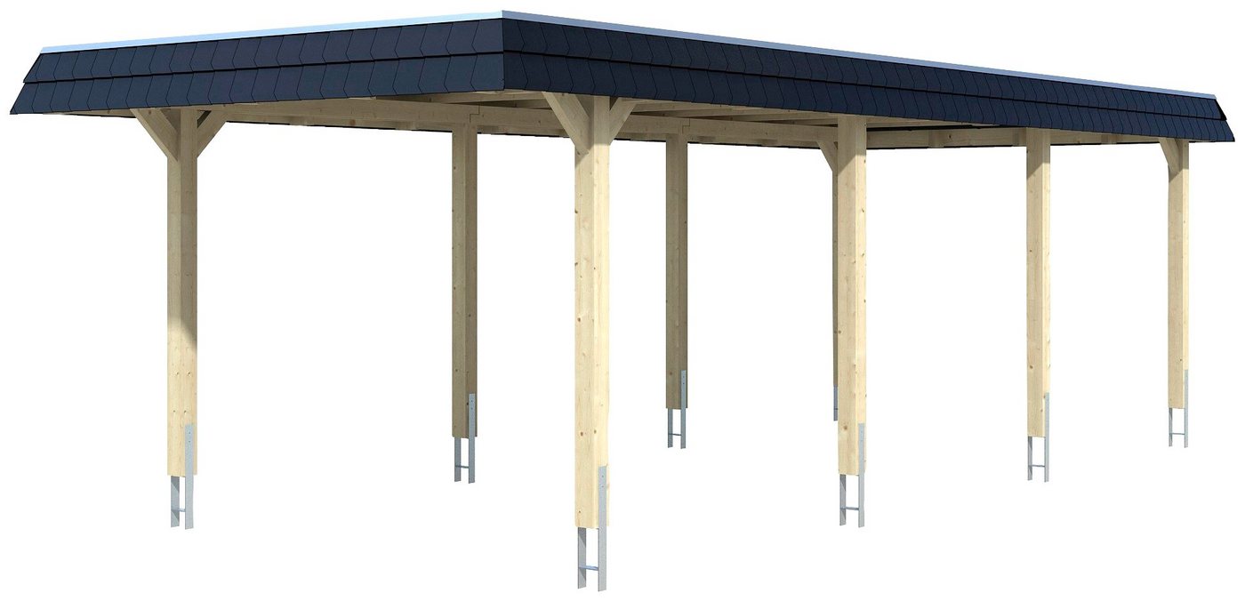 Thumbnail - Skanholz Einzelcarport Wendland, BxT: 362x870 cm, 206 cm Einfahrtshöhe