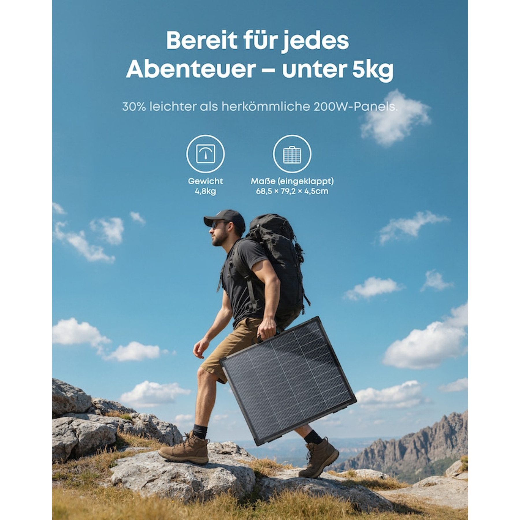 Anker Solarpanel ANKER SOLIX PS200 B, tragbar Powerstation