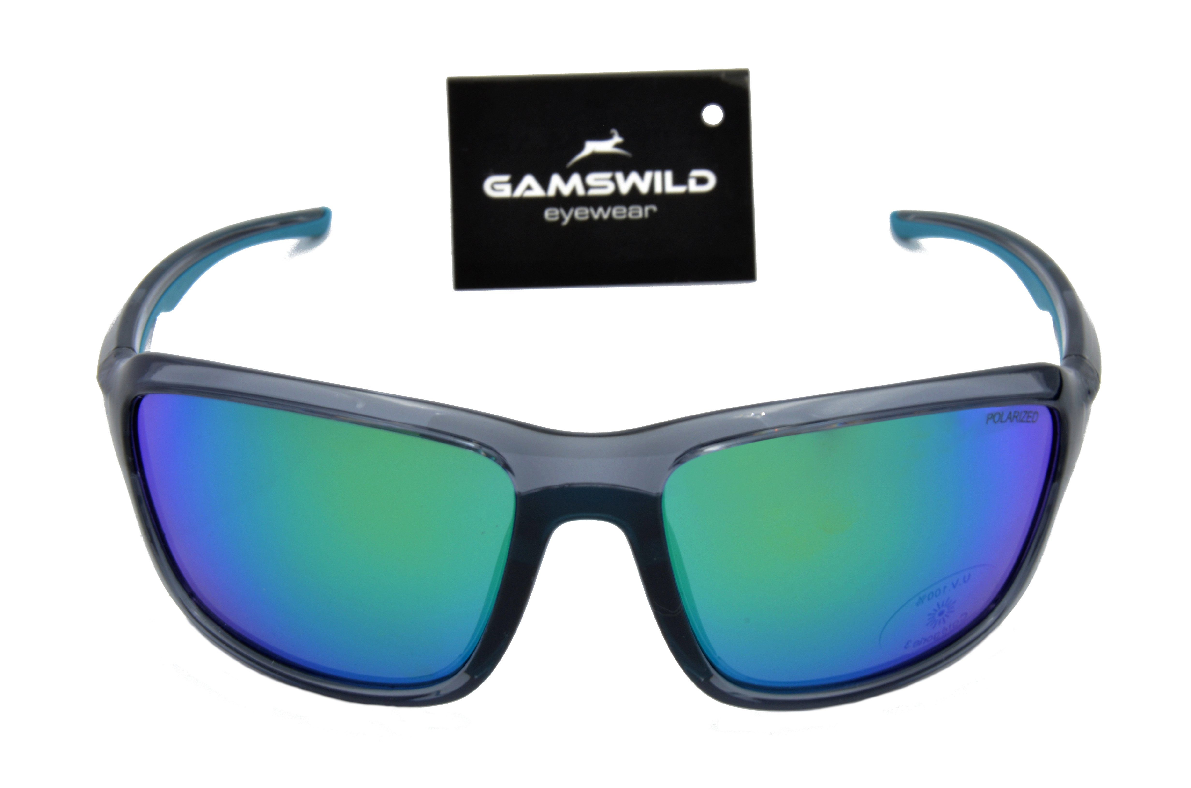 polarisiert Gamswild grün-türkis Sonnenbrille TR90 Unisex, Fahrradbrille & WS7536 Skibrille Herren Damen Sportbrille