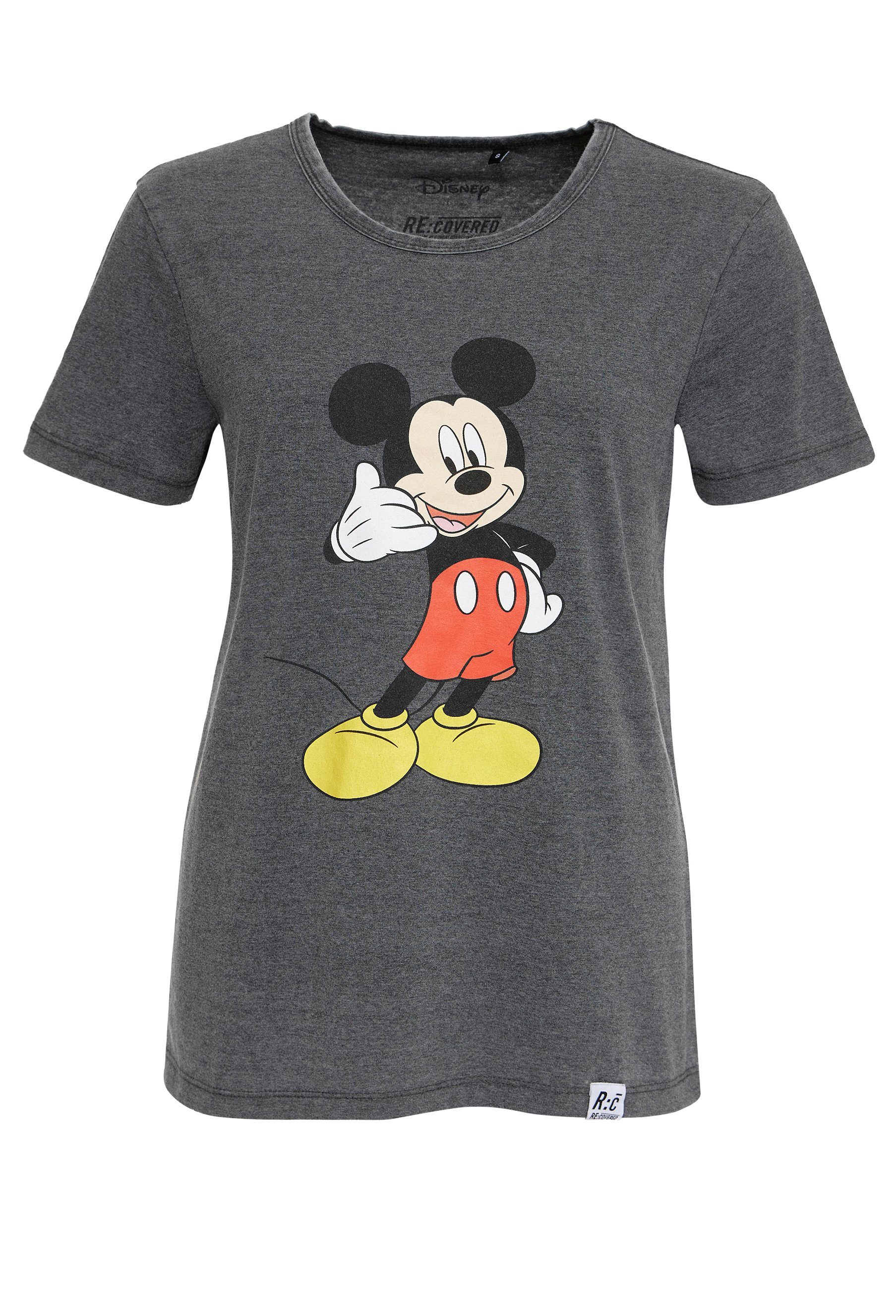 Bio-Baumwolle Mouse GOTS Recovered Kohlegrau zertifizierte Mickey Phone T-Shirt