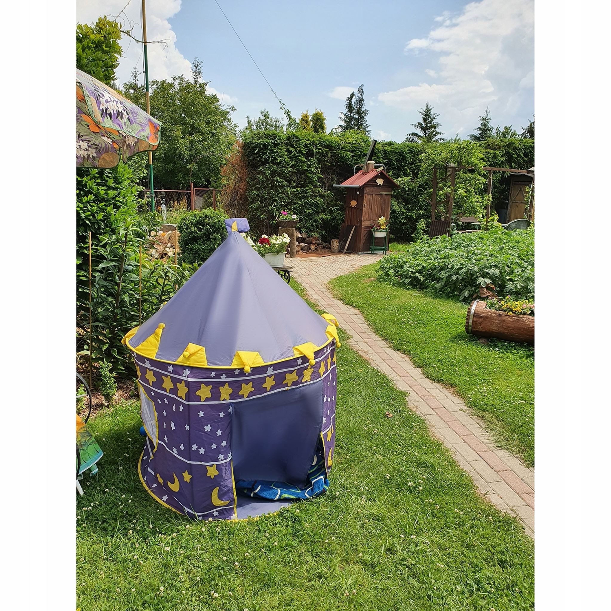 KRUZZEL Spielzelt Großes Kinderzelt Schloss, Ideal für Haus & Garten