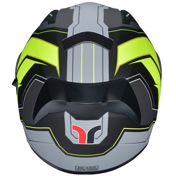 rueger-helmets Motorradhelm rueger RT-826 Motorrad-Helm Integralhelm Fullface Helm Pinlock Sonnenvisier ECE Damen und HerrenRT-826 Black Neon S