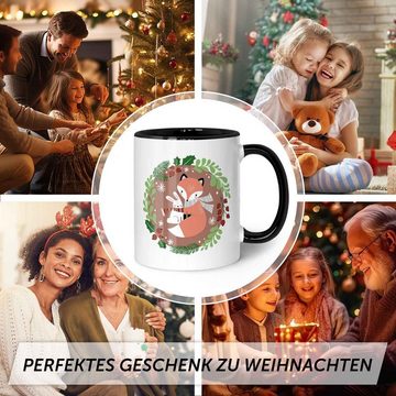 GRAVURZEILE Tasse mit Weihnachtsmotiv - Geschenke für Frauen & Männer zu Weihnachten, Spülmaschinenfest - Winterfuchs