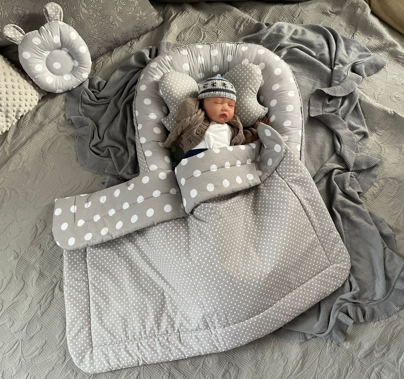 Nestchen + DECKE (80x100cm) + Bärchen + Schmetterling