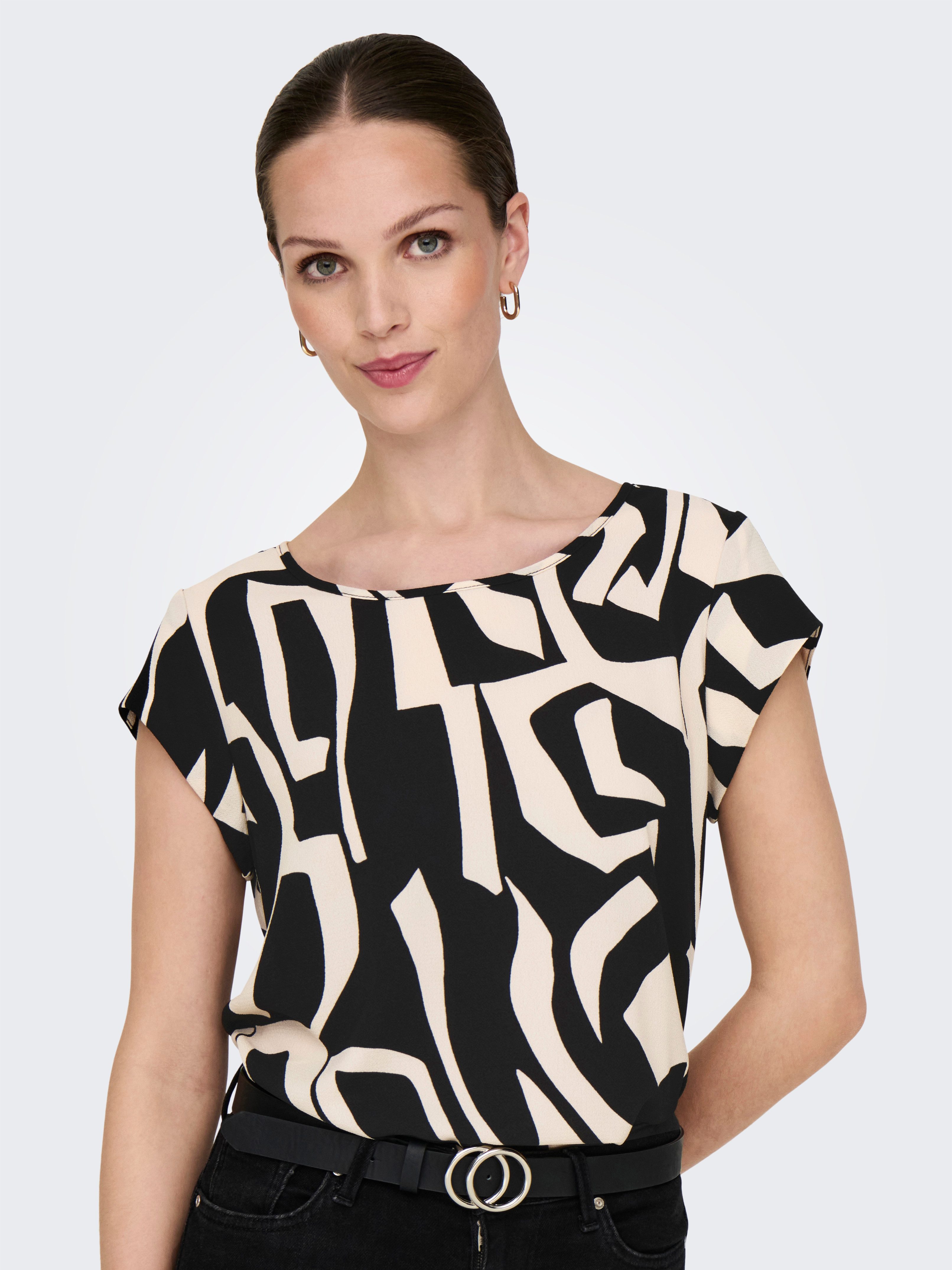 ONLY Shirtbluse ONLVIC S/S AOP TOP günstig online kaufen