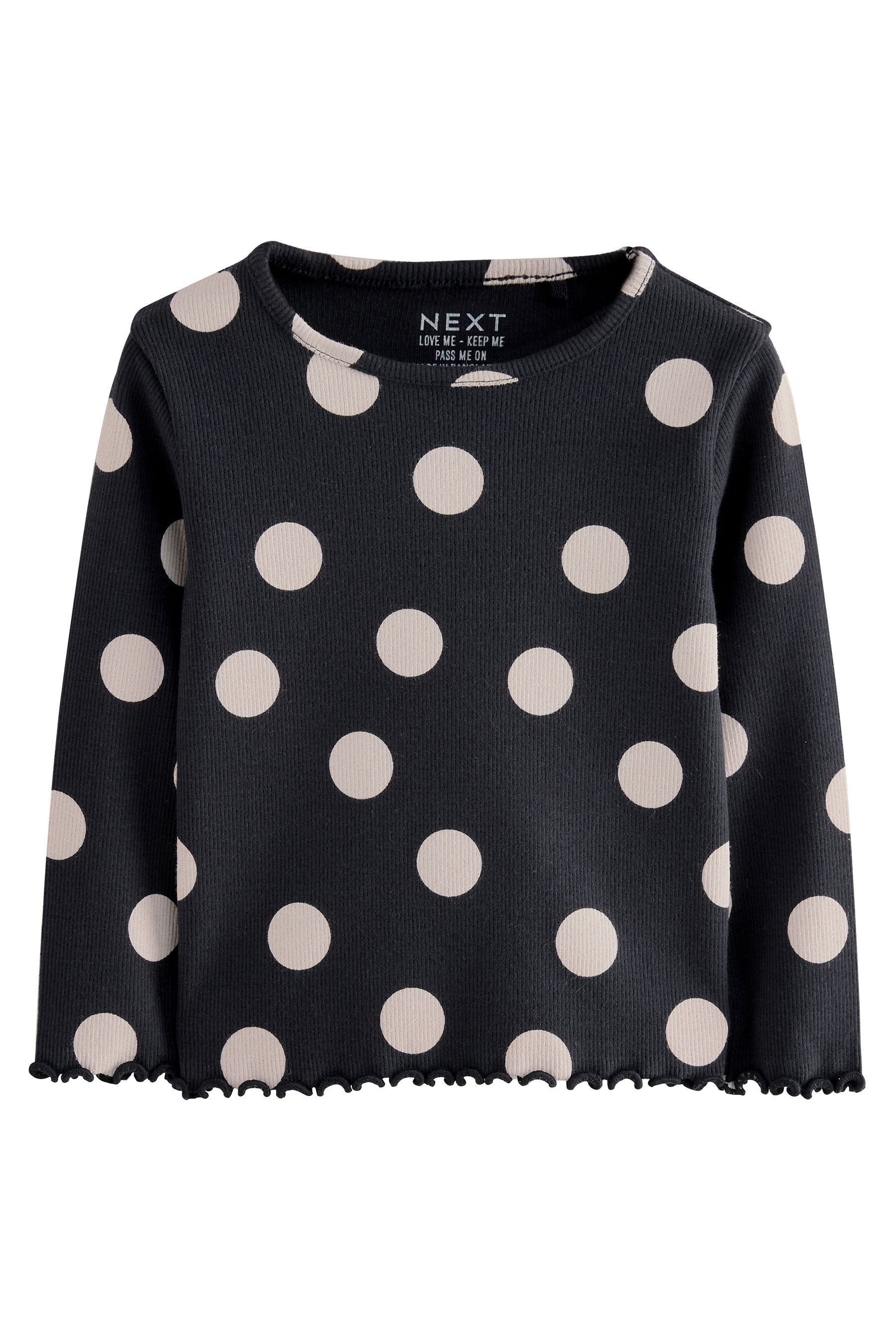 Next Leggings Geripptes Langarm-T-Shirt (1-tlg) günstig online kaufen