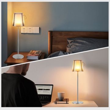 LETGOSPT LED Tischleuchte RGB Tischlampe Kabellos Nachttischlampe, LED Touch-Dimmbare 12 Farben, LED fest integriert, Warmweiß + RGB, IP44 Wasserdichte für Aussen, RGB Nachtlicht für Party Schlafzimmer