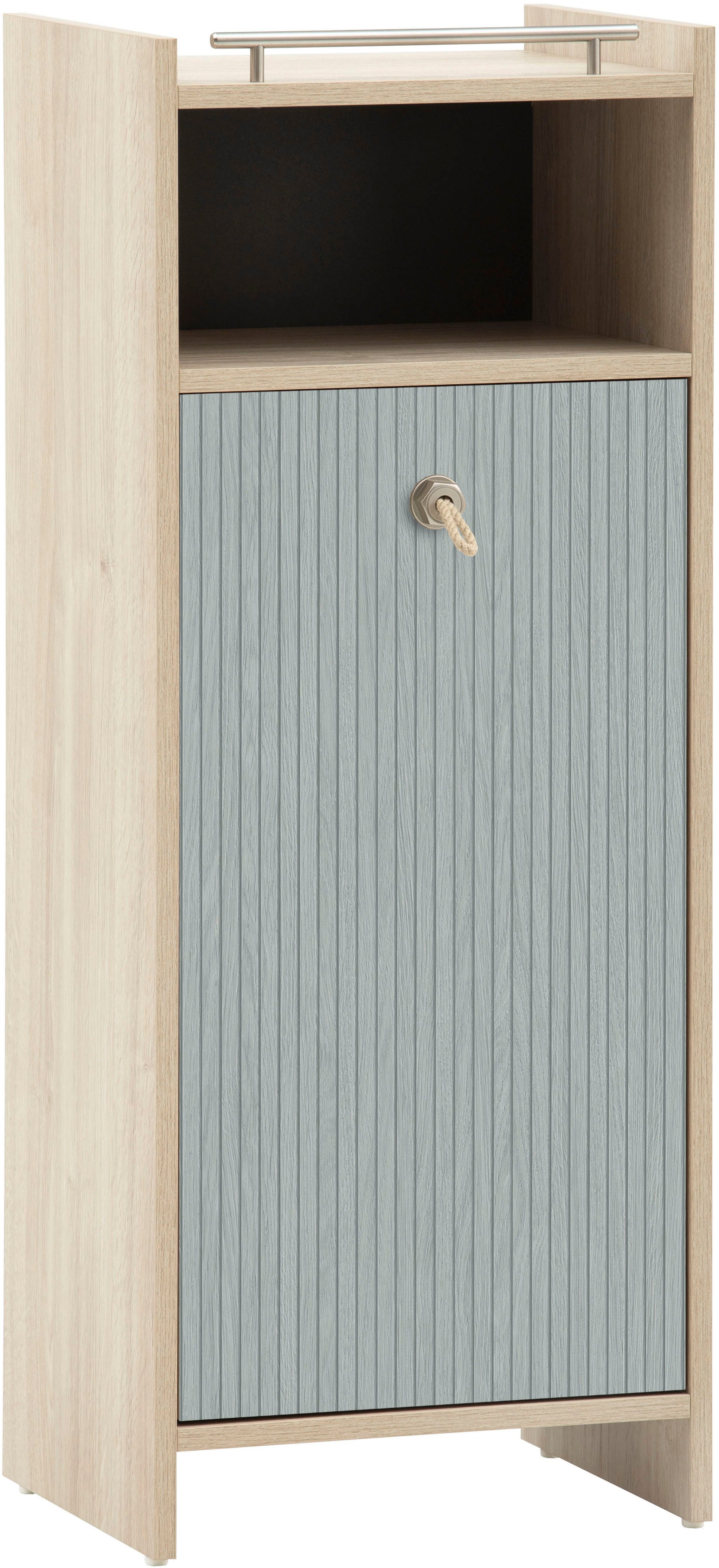 Schildmeyer Midischrank SONDERBY, 1 Tür & 1 offenes Fach, Höhe 104,2 cm, MADE IN GERMANY (1-St) Seilgriffe im maritimen Look, MADE IN GERMANY