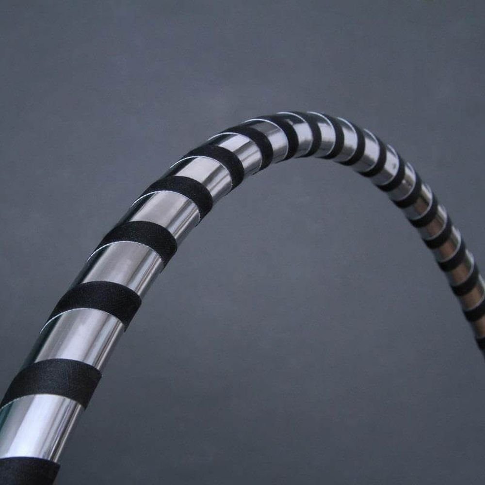 Hoopomania Hula-Hoop-Reifen Black & Silver Designer Hula Hoop, Ø100cm
