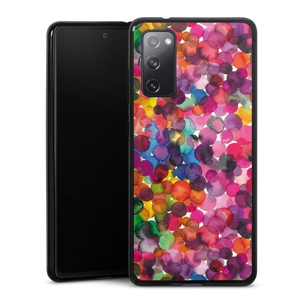 DeinDesign Handyhülle bunt Punkte Wasserfarbe Overlapped Watercolor Dots, Samsung Galaxy S20 FE 5G Silikon Hülle Bumper Case Handy Schutzhülle