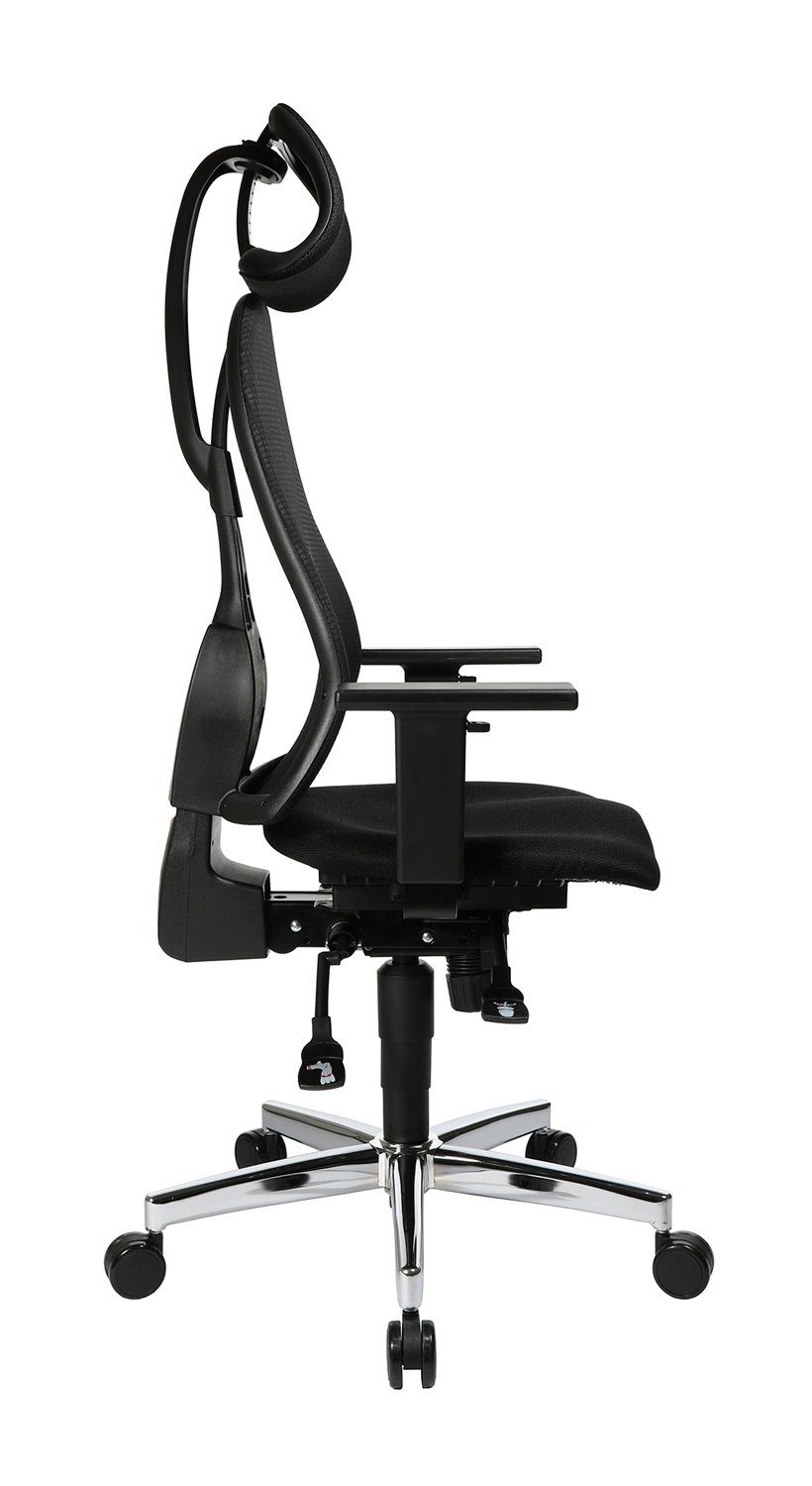 TOPSTAR Drehstuhl SITNESS PROFI 650, Schwarz, Stoffbezug, höhenverstellbare Armlehnen