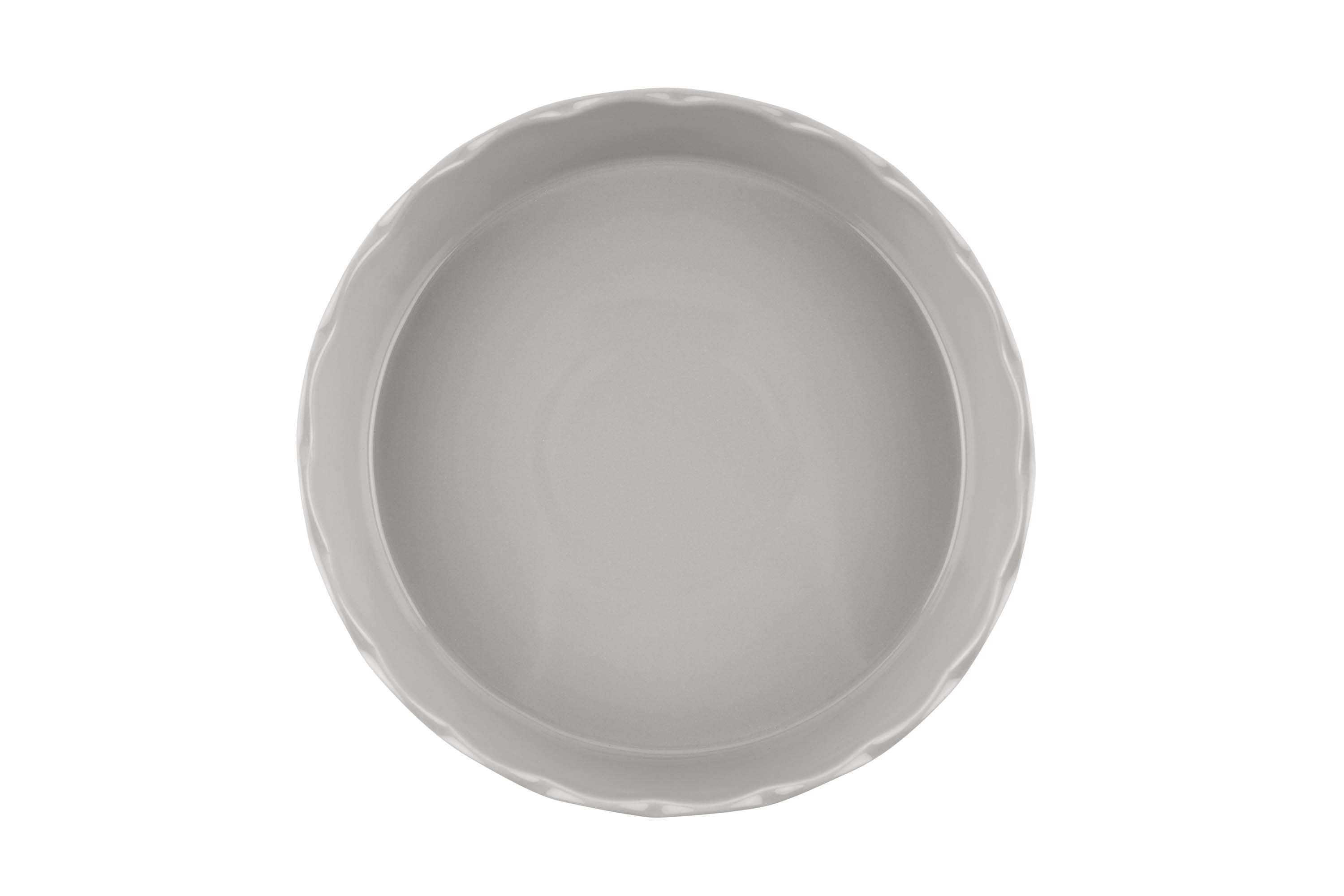 Sallys Auflaufform - Stoneware Ofenform rund 24,5 cm - aus natürlichen Materialien