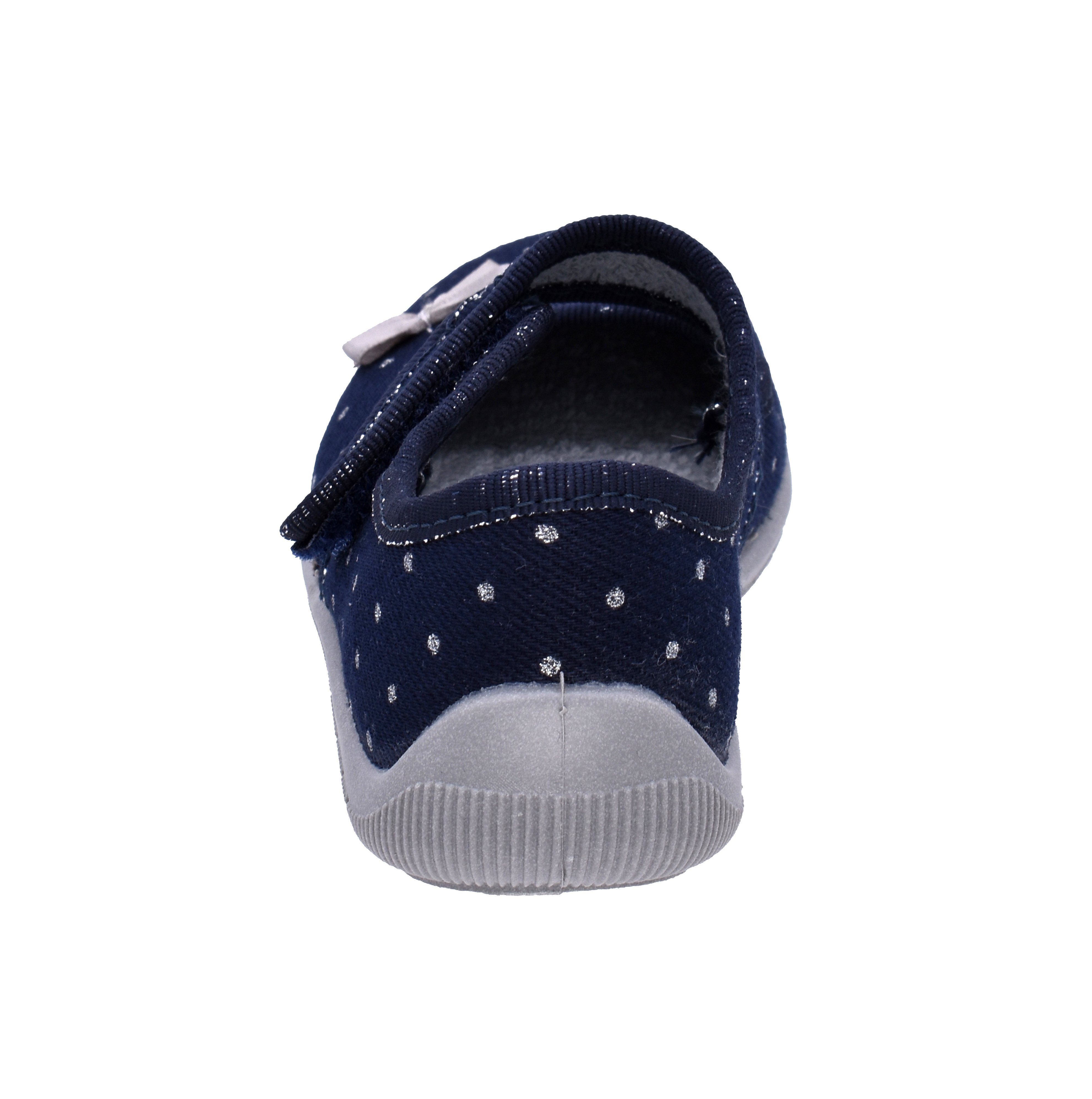 Fischer-Markenschuh Melly Hausschuh aus Baumwollstoff, mit Baumwoll-Frotteefutter, mit Schleife – Bild 5 von 5