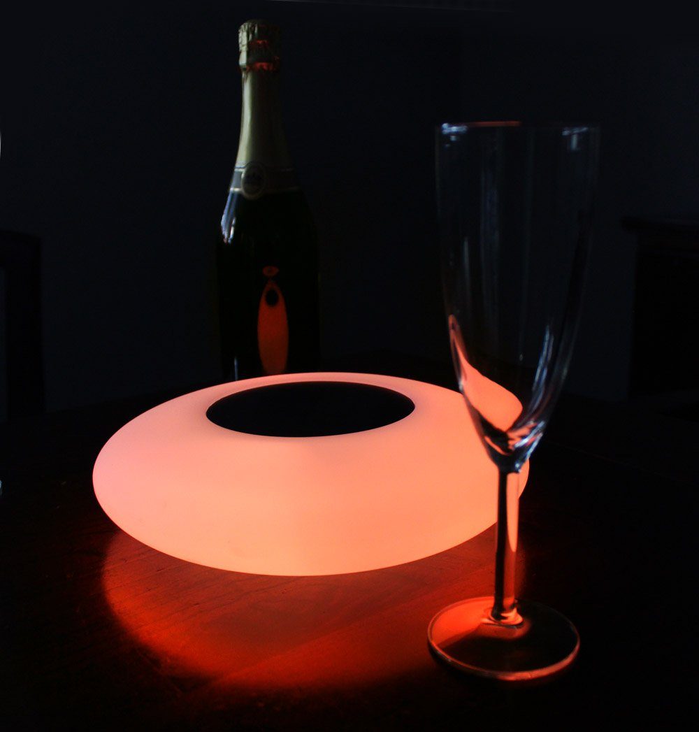 Arnusa LED Solarleuchte »runde Solarlampe schwimmfähig Poolleuchte 25x6cm«,  Teichbeleuchtung Wellness Lampe Gartenleuchte