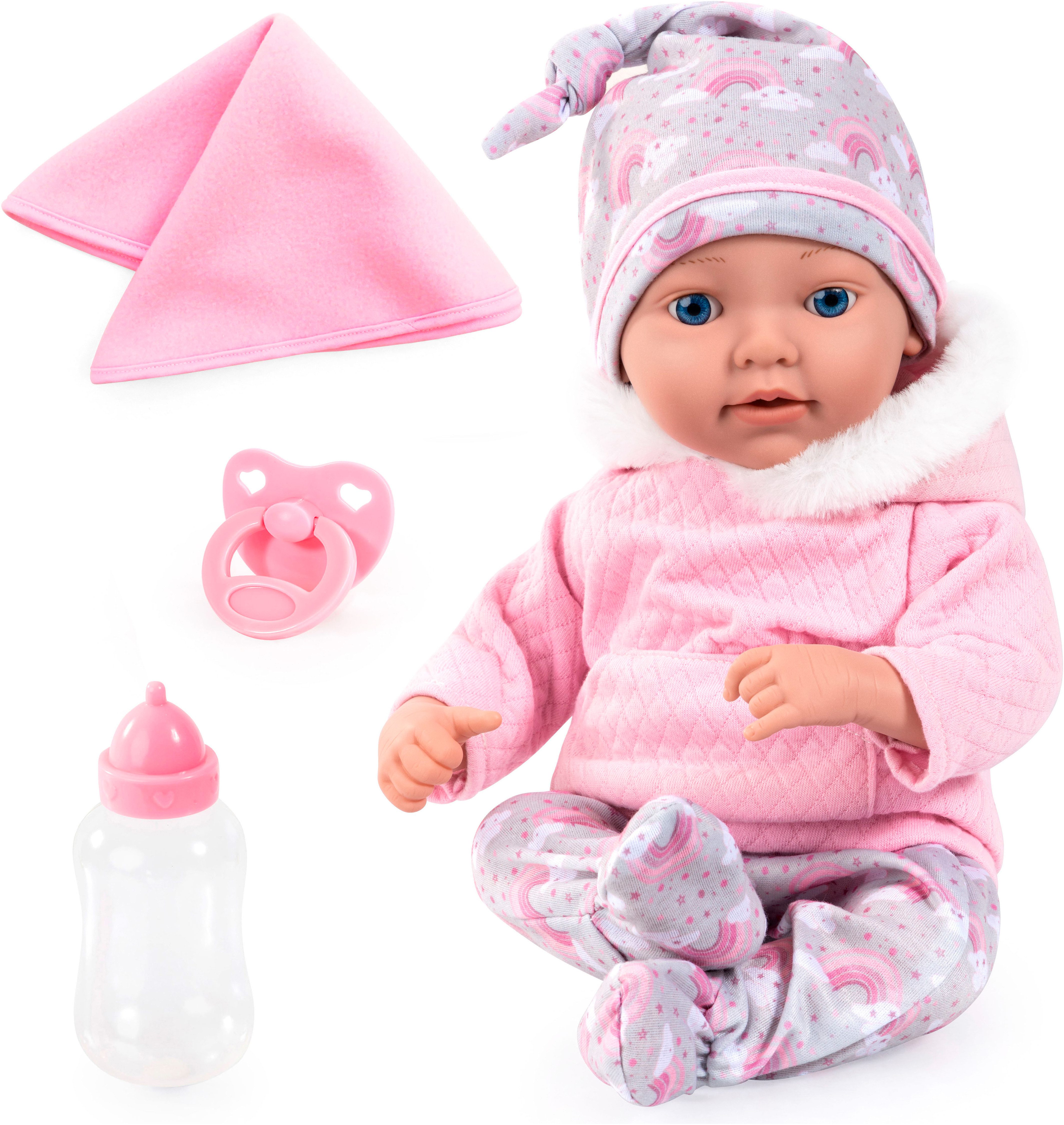 Babypuppe Reborn Baby, 38 cm Regenbogenmuster